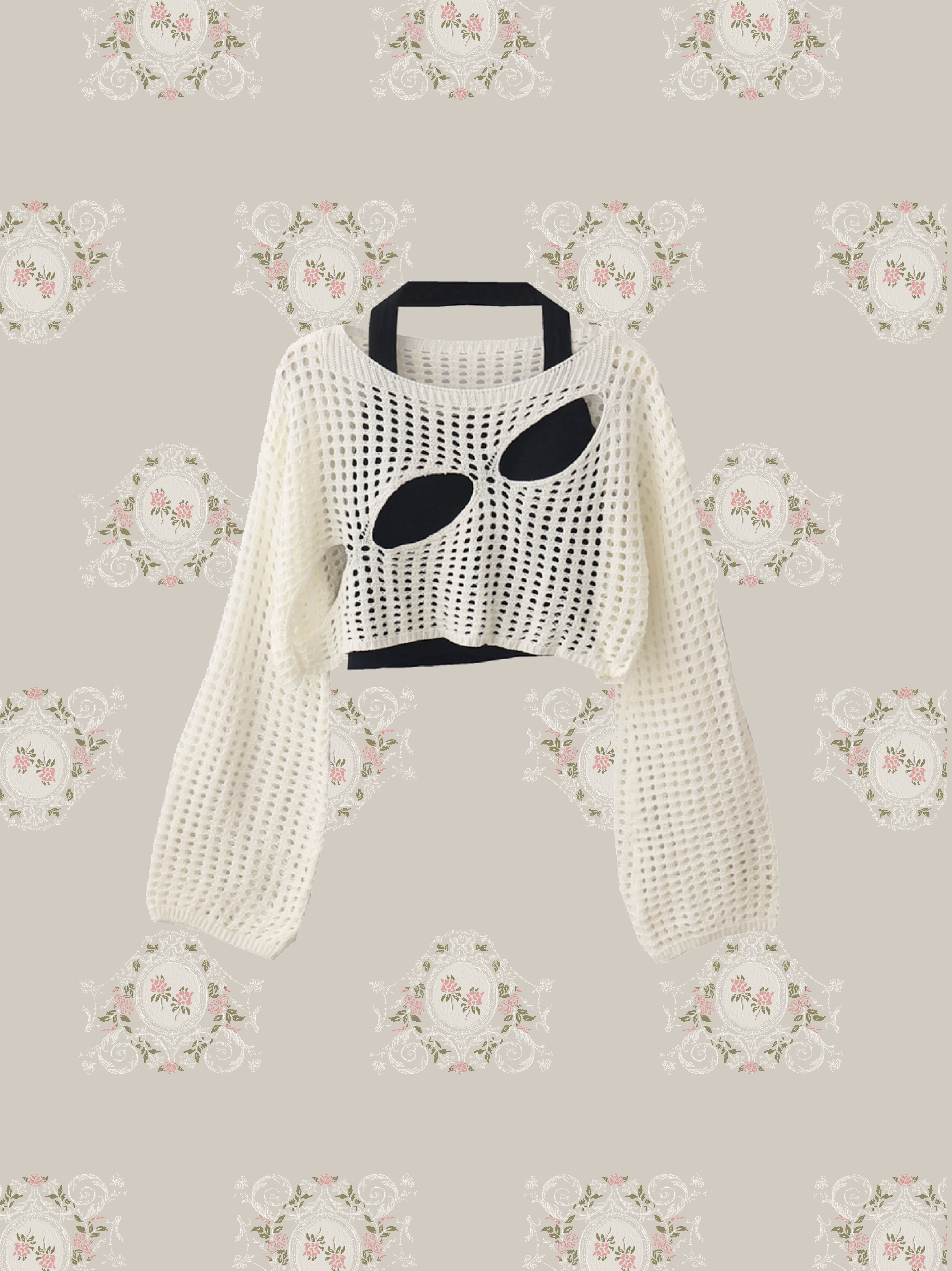 Hollow-out New Sweet-spicy Tops Set-up