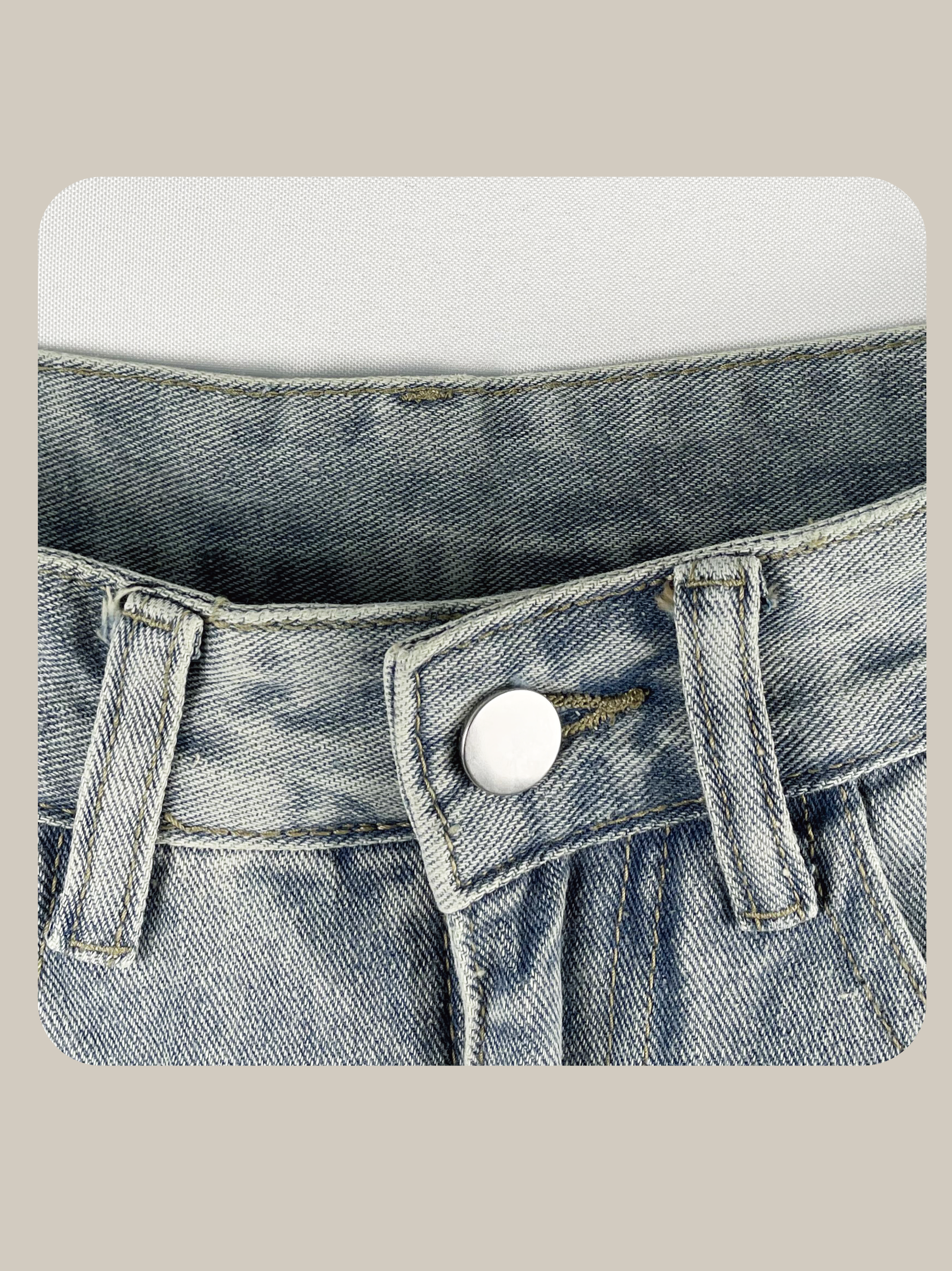 Pearl Deco Wide Denim Pants パールデコワイドデニムパンツ.