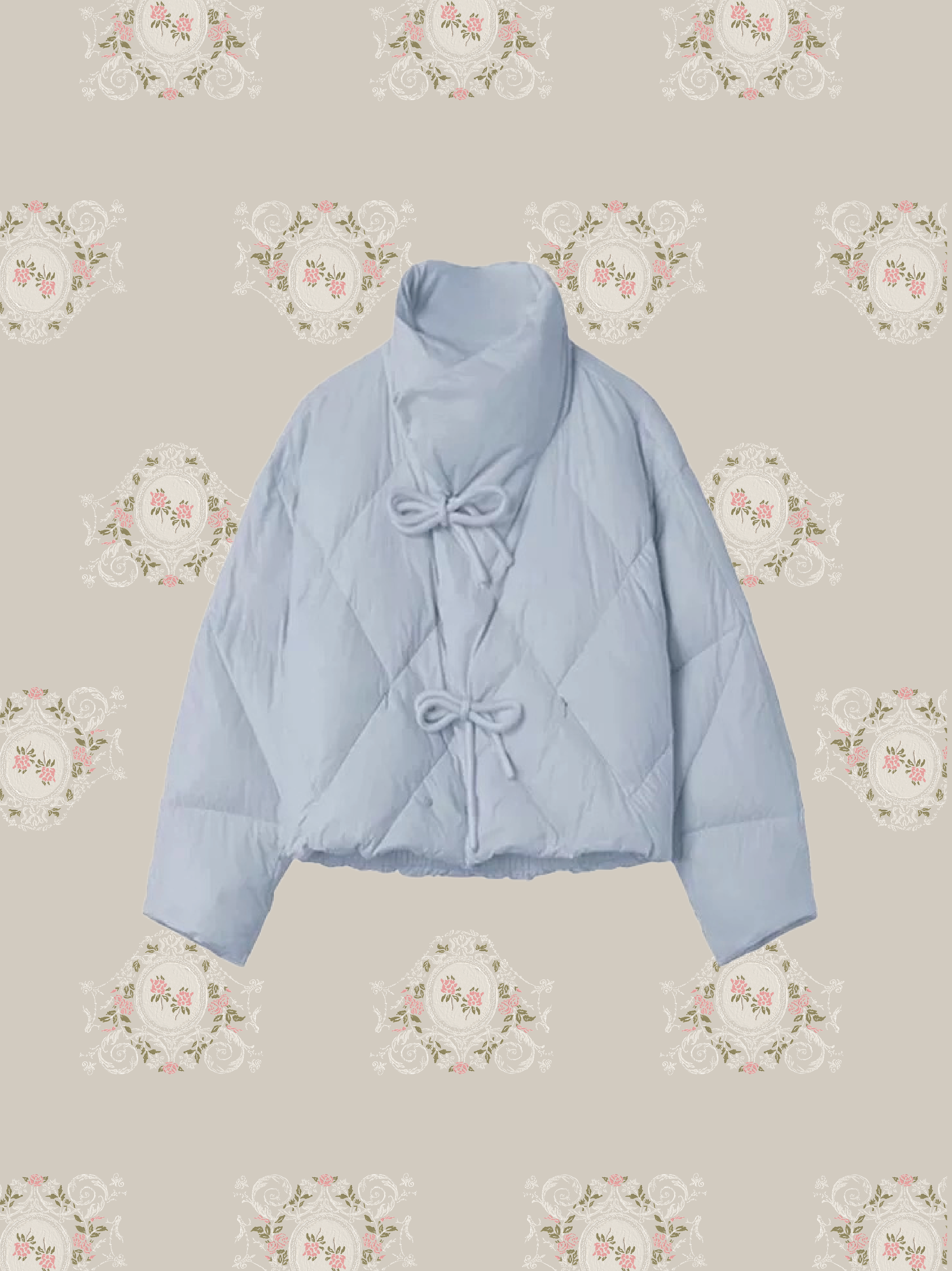 Quilting Ribbon Puffer Duck Down Jacket キルティングリボンパファーダックダウンジャケット