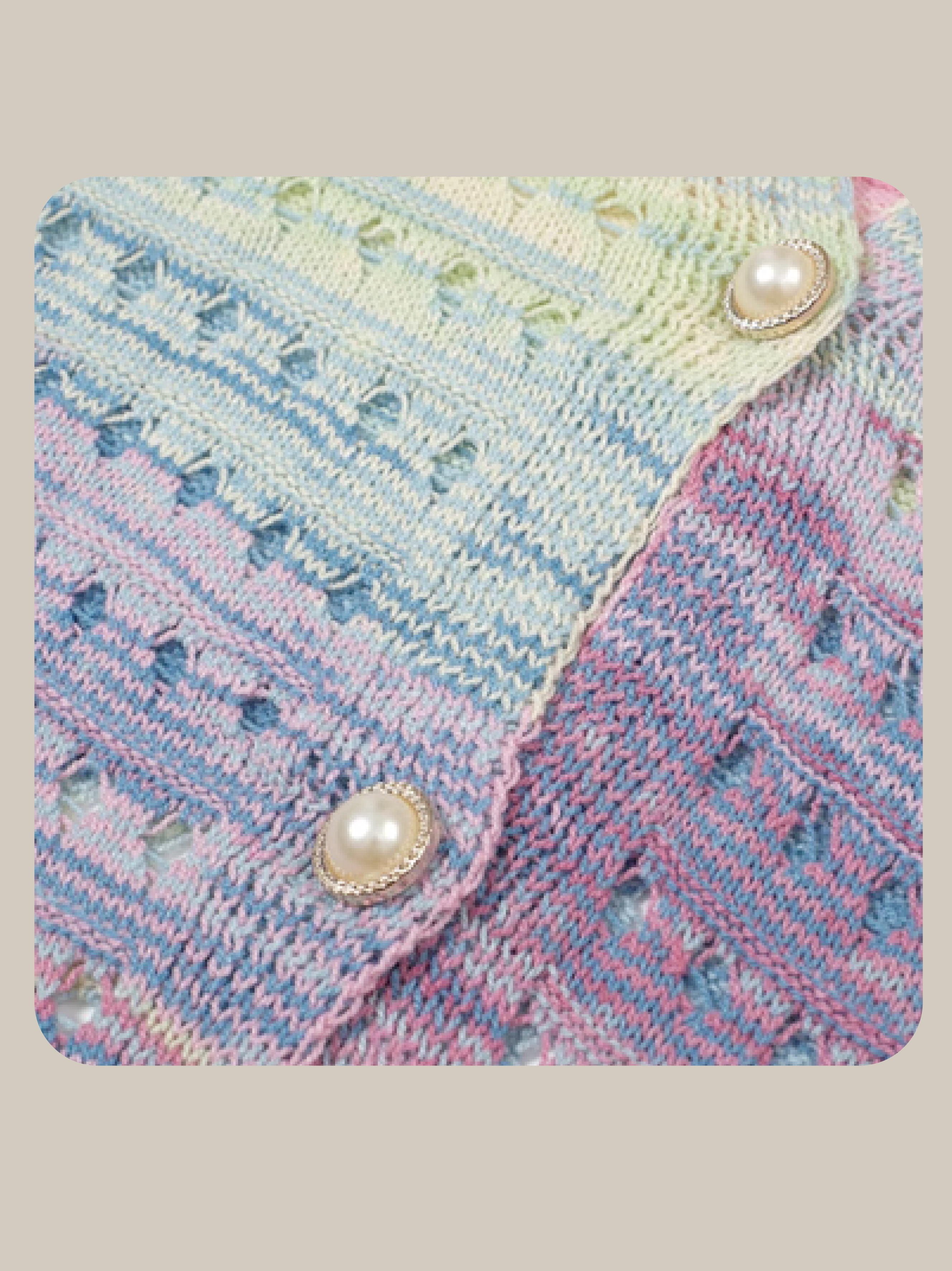 Rainbow Colored Narrow Caridgan 虹色カーディガン