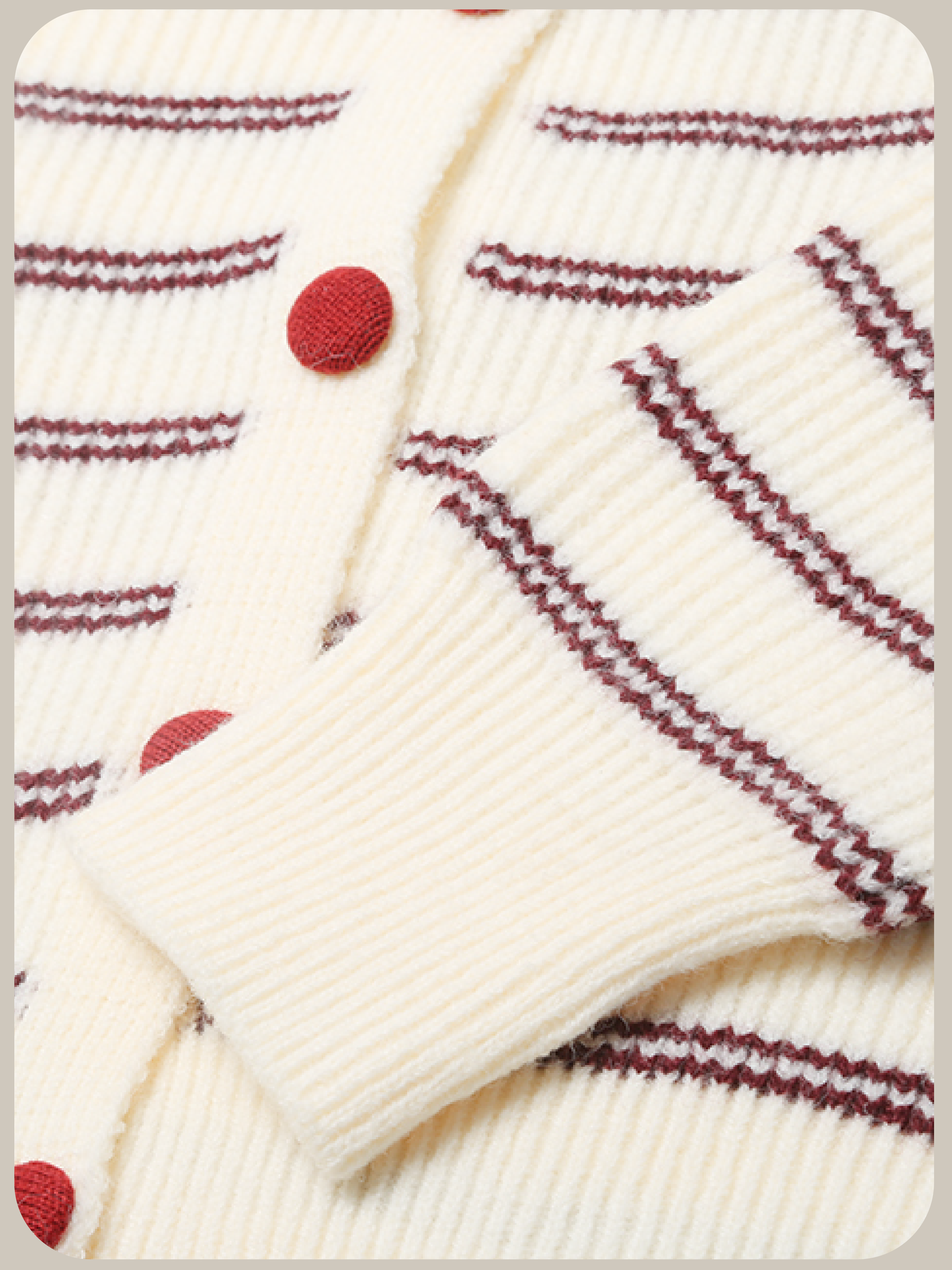 Sweet Moveable Stripe Cardigan ストライプカーディガン