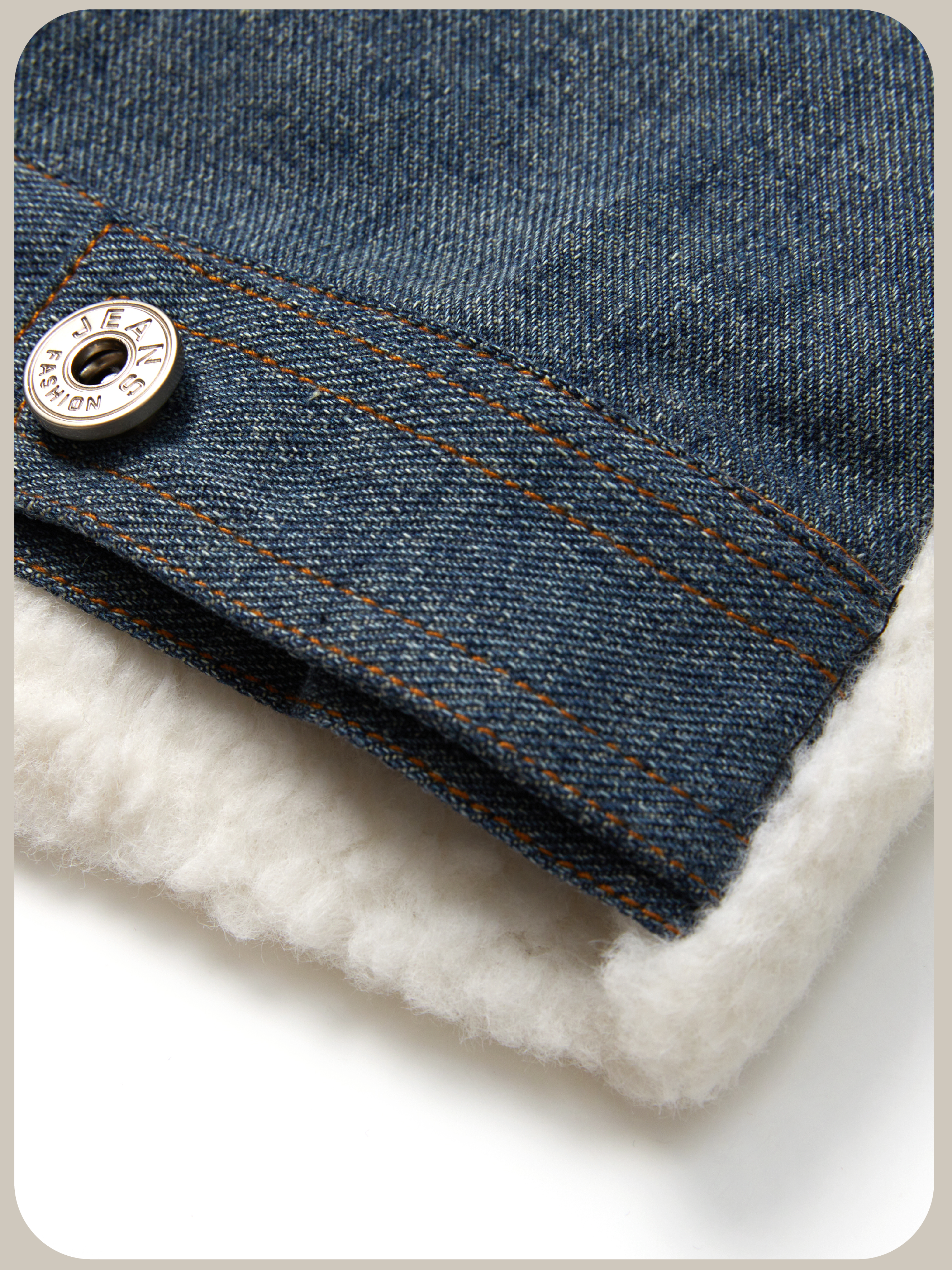 Faux Fur Stitching Denim Jacket/フェイクファーステッチデニムジャケット