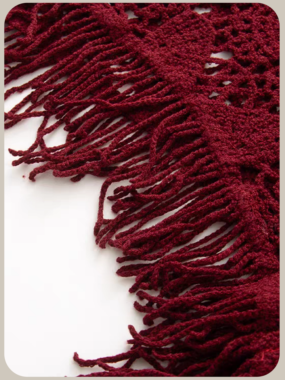 Crochet Fringe Hollow Out Knit/クロシェ編みフリンジ透かしニット
