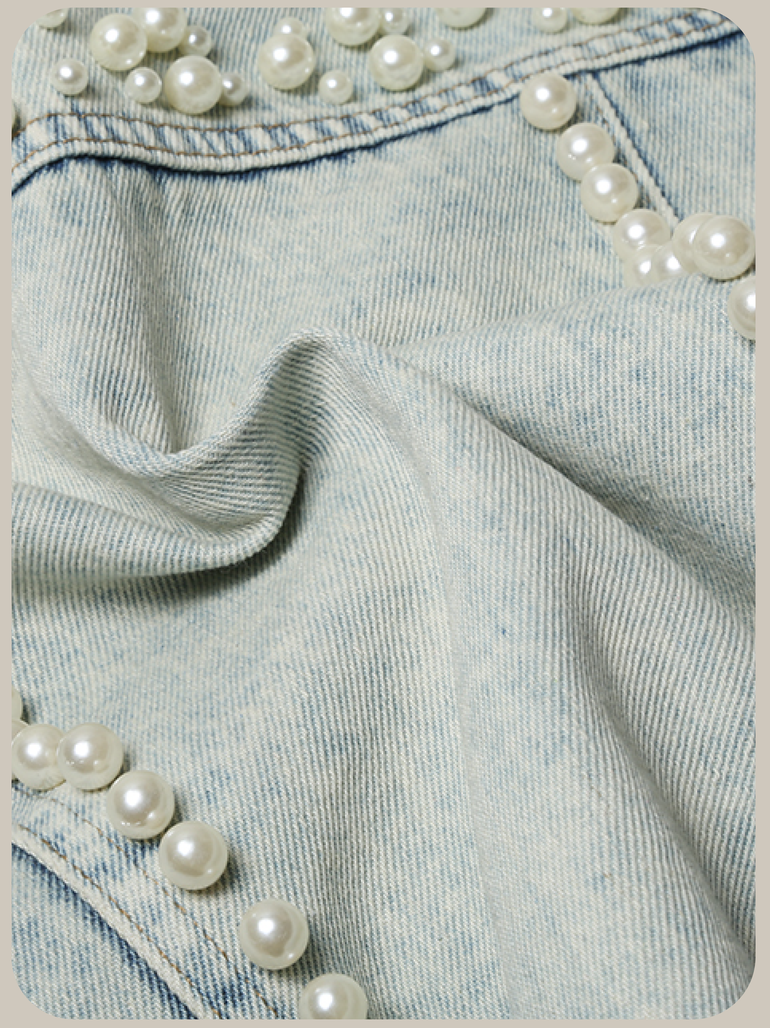 Pearl Deco Denim Jacket/パールデコデニムジャケット