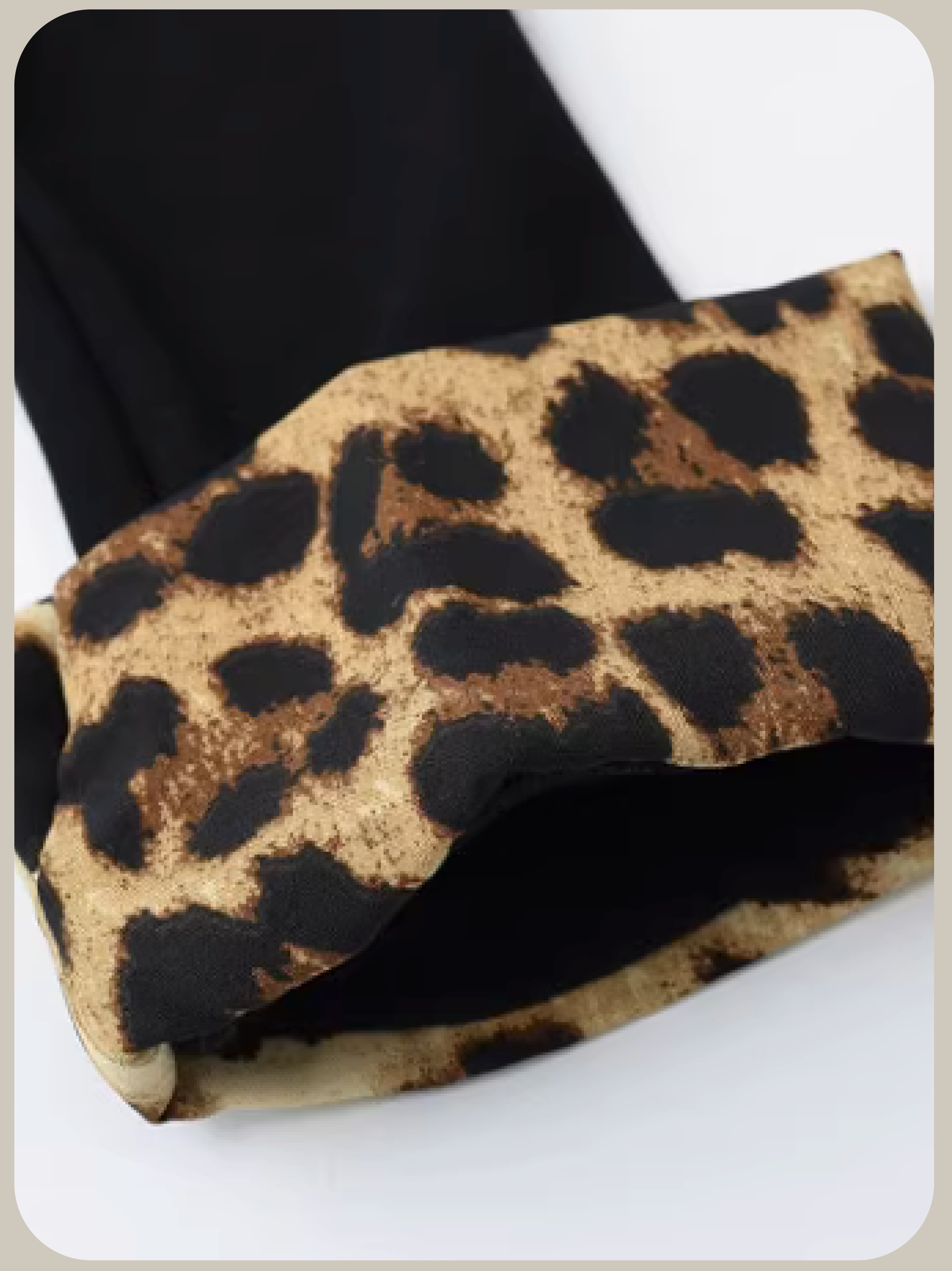 Leopard Stitching Top/ヒョウ柄ステッチトップ