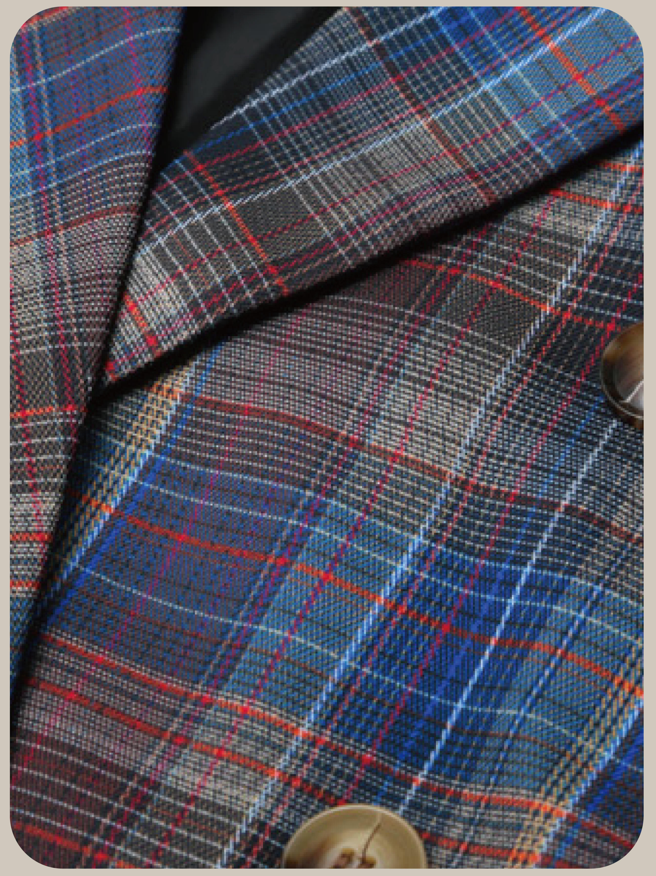 ・予約商品・Blue Gray Check Jacket/ブルーグレーチェックジャケット