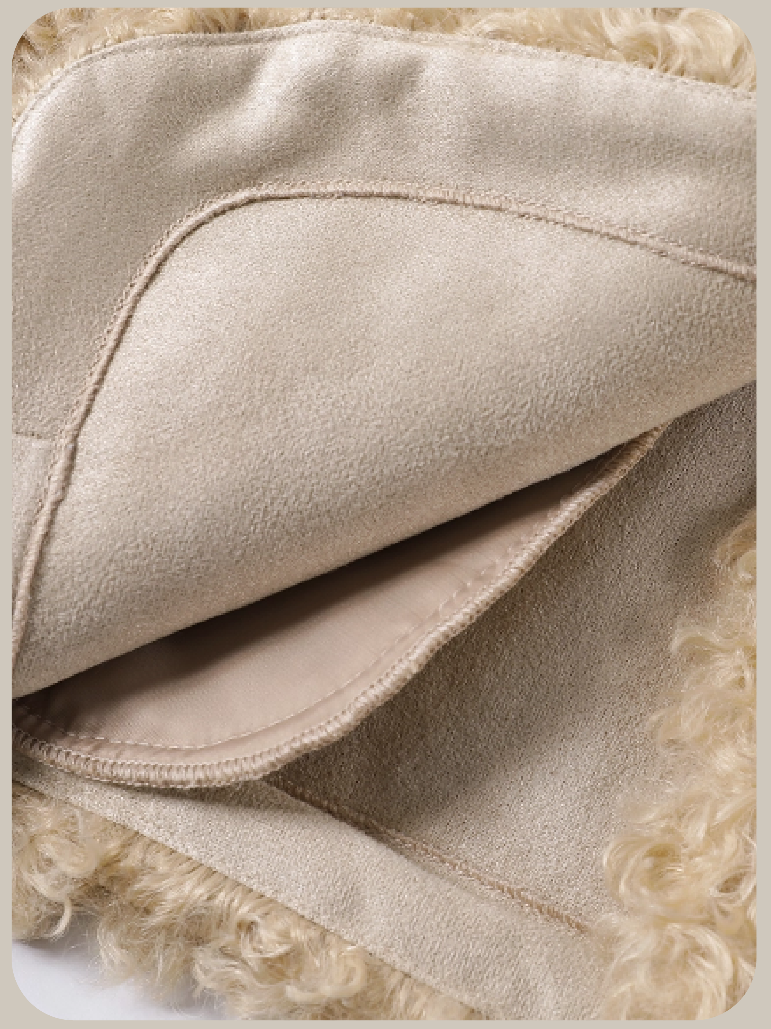 Moveable PU Collar Faux Fur Jacket/PUカラーフェイクファージャケット