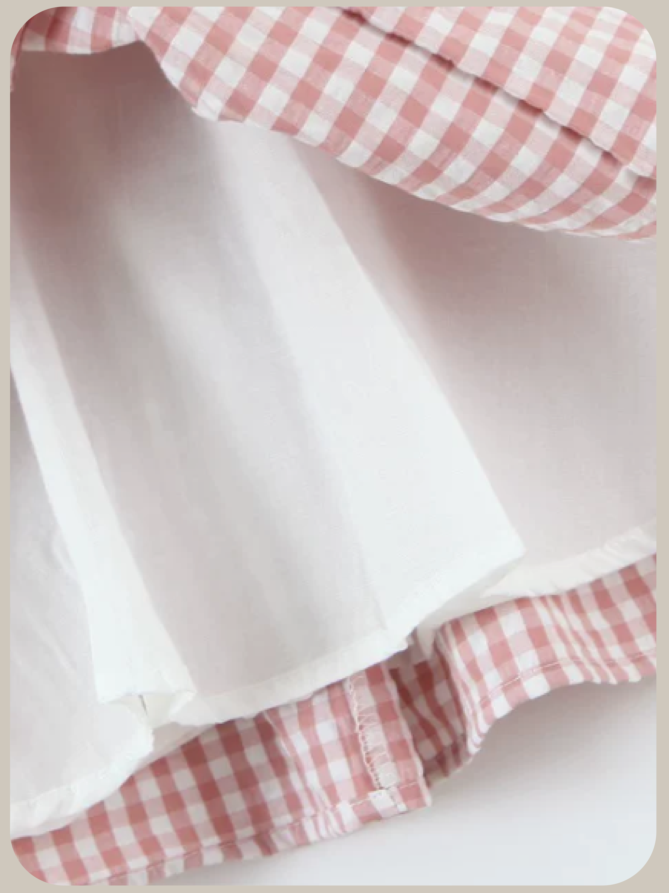 V Neck Plaid Waist One Piece/Vネックチェック柄ウエストワンピース