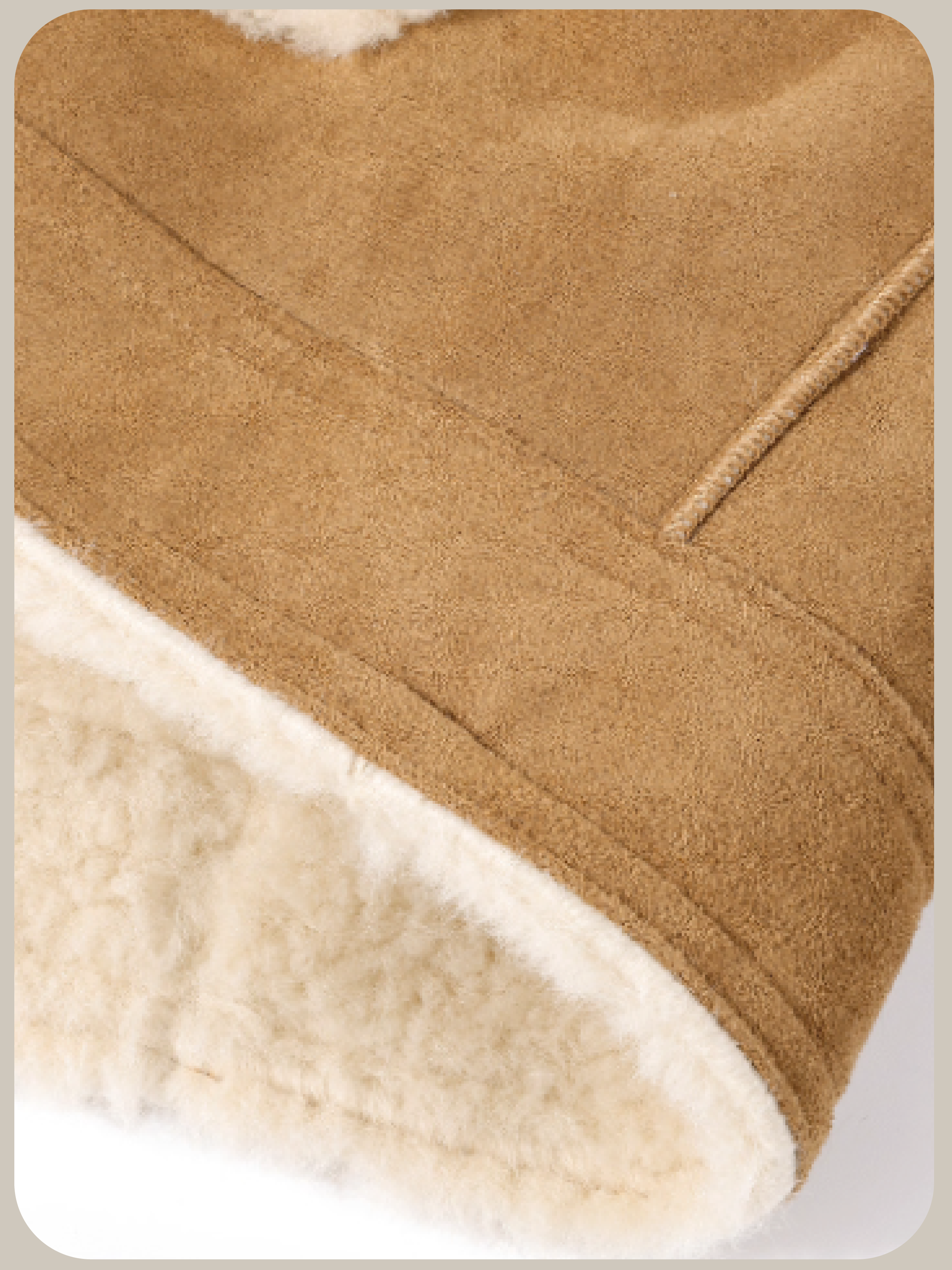 Cropped Mouton Jacket With Mini Bag/ミニバッグ付きクロップドムートンジャケット