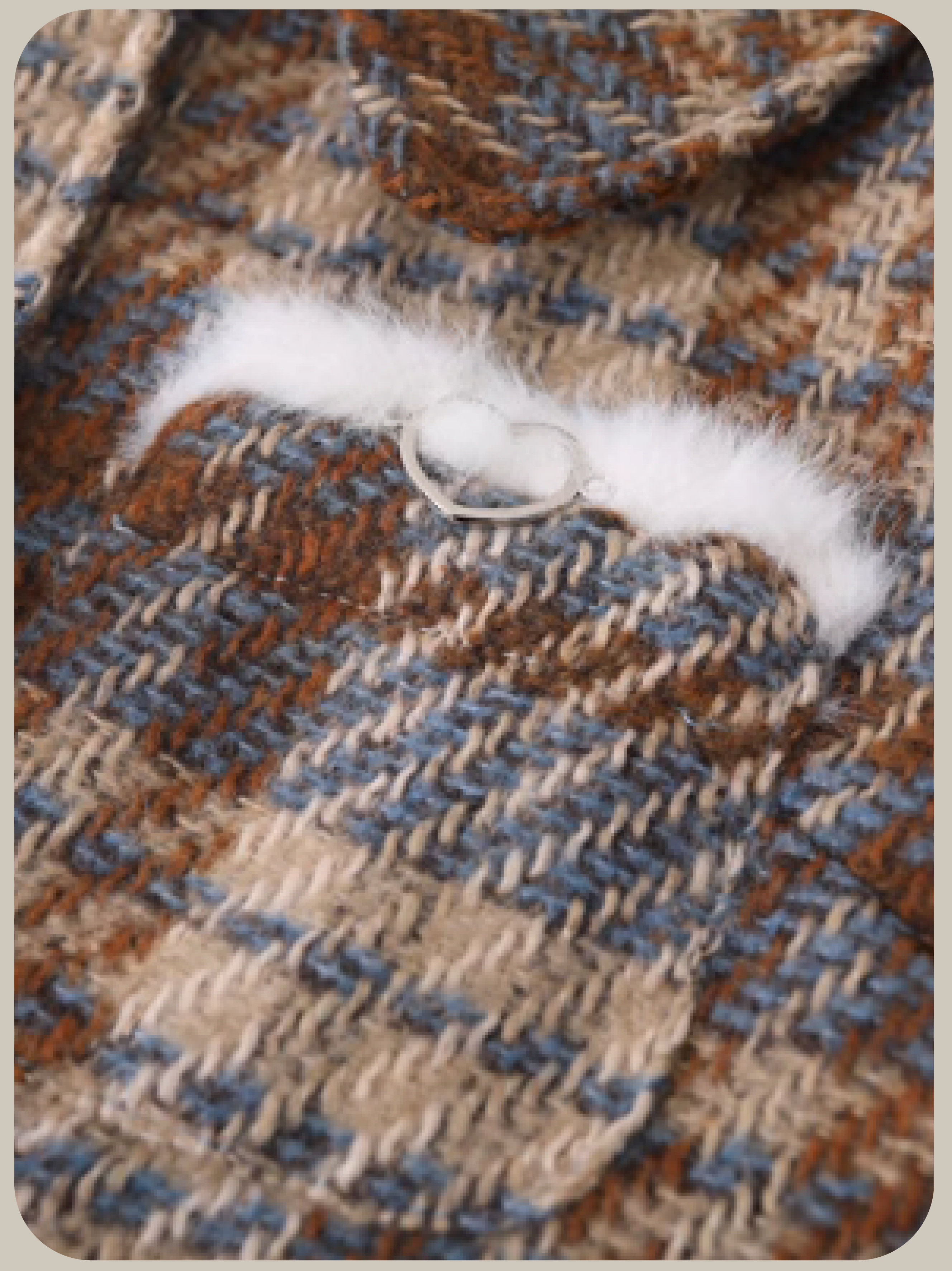 Fluffy Plaid Short Coat Set-Up/ふわふわチェックショートコートセットアップ