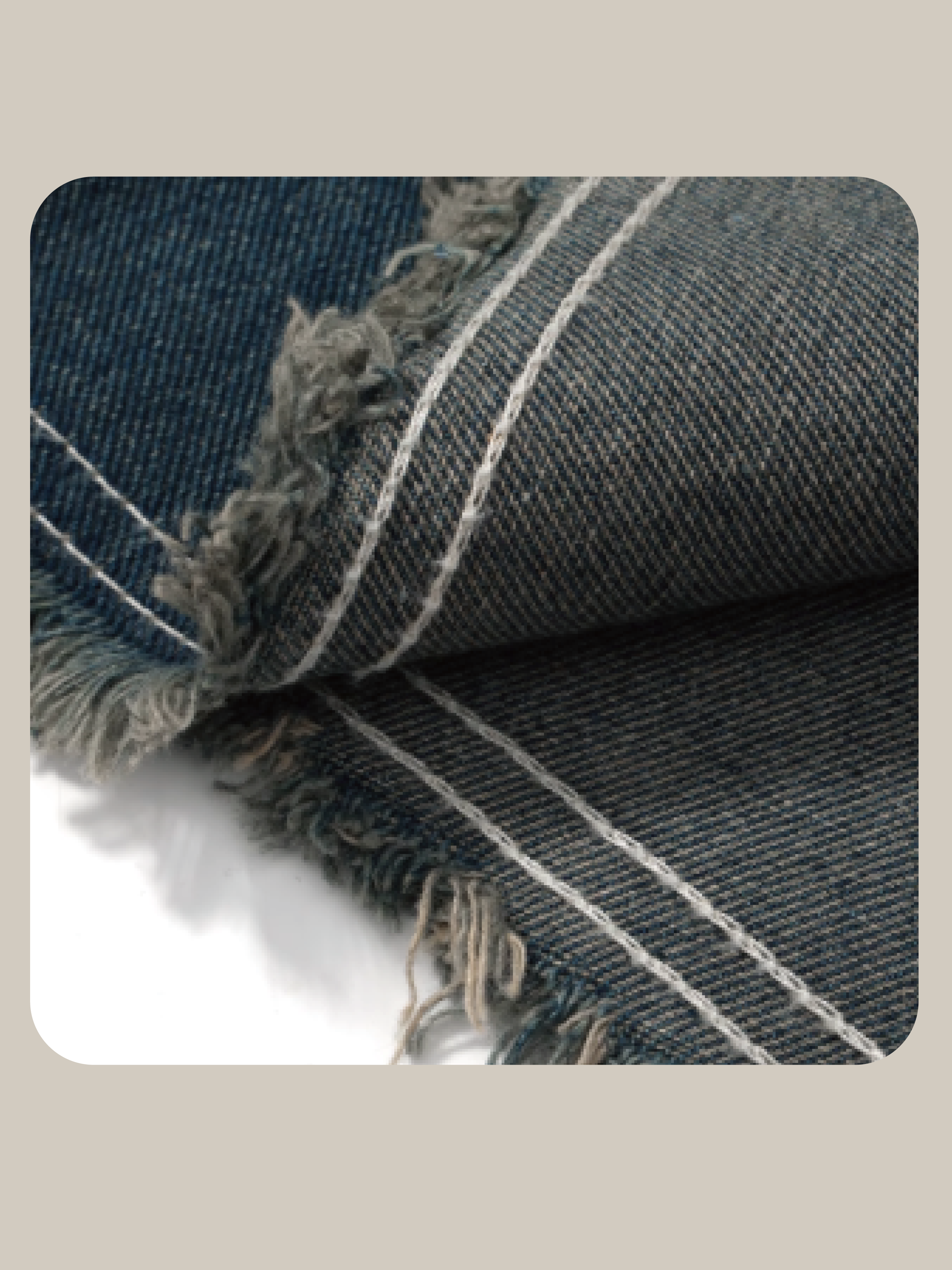 Washed Denim Fringe Skirt/ウォッシュドデニムフリンジスカート