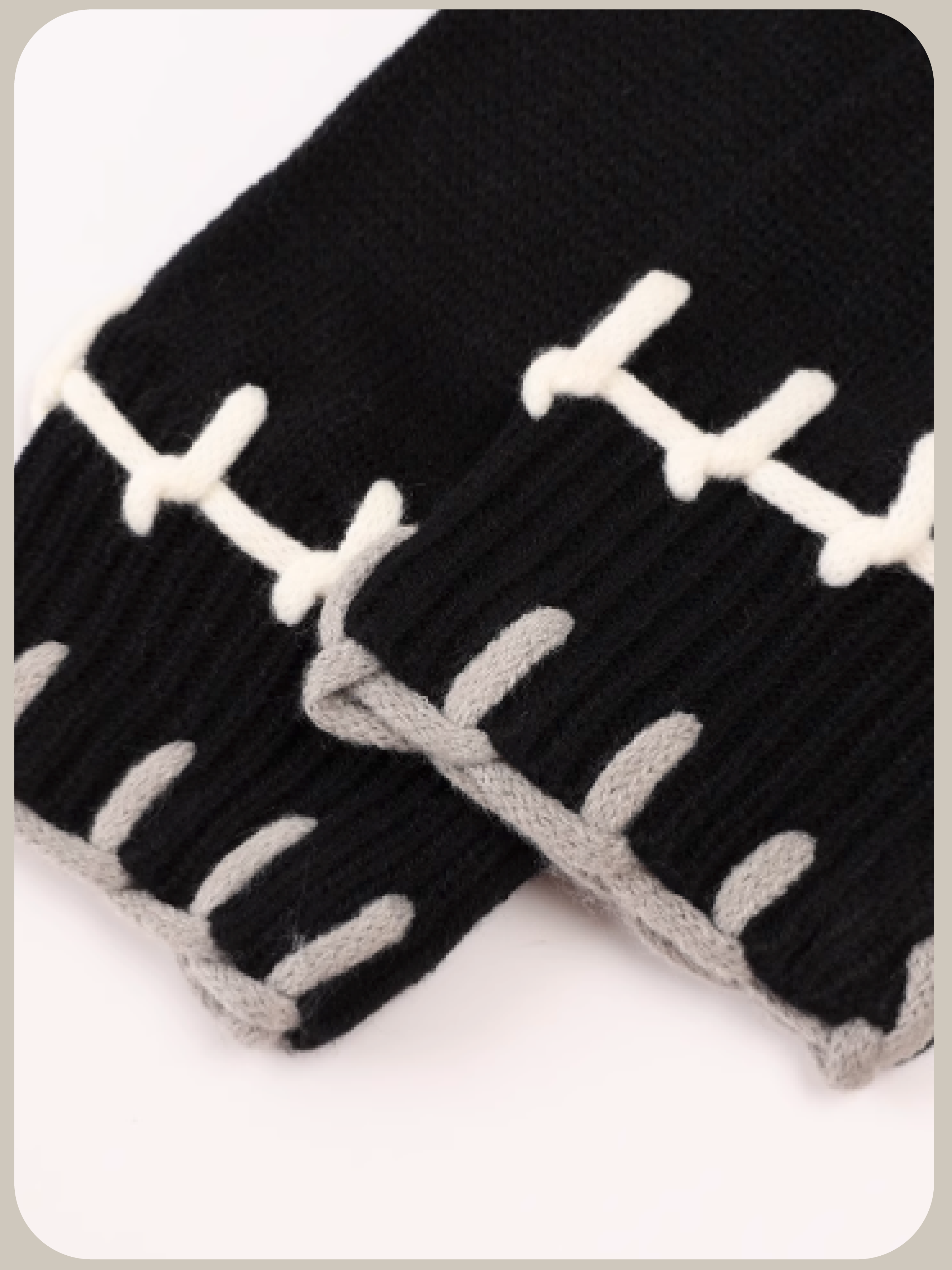 Lace up Ribbon Broken Knit/レースアップブロークンニット