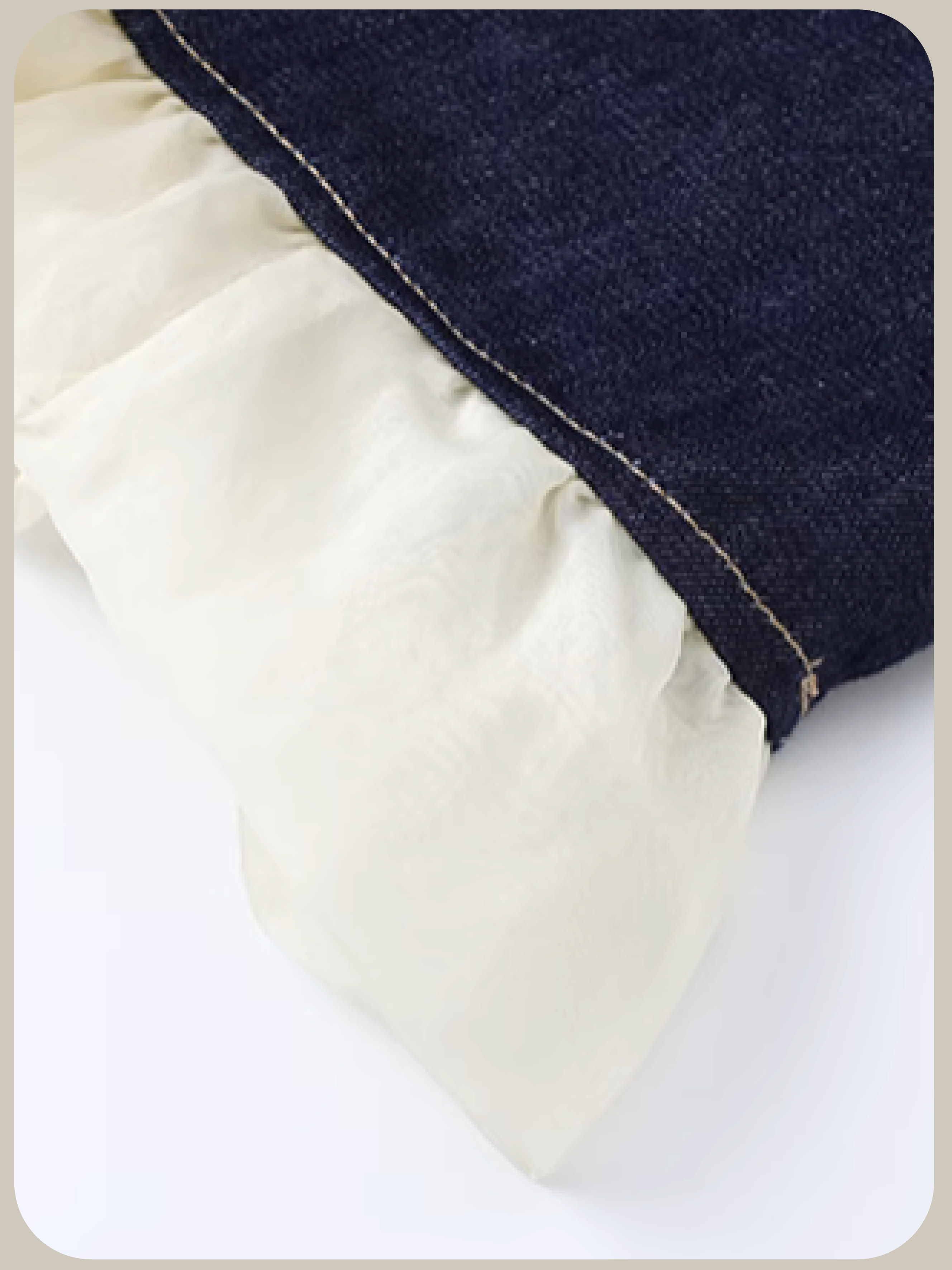 Frill Piping Denim One Piece/フリルパイピングデニムワンピース