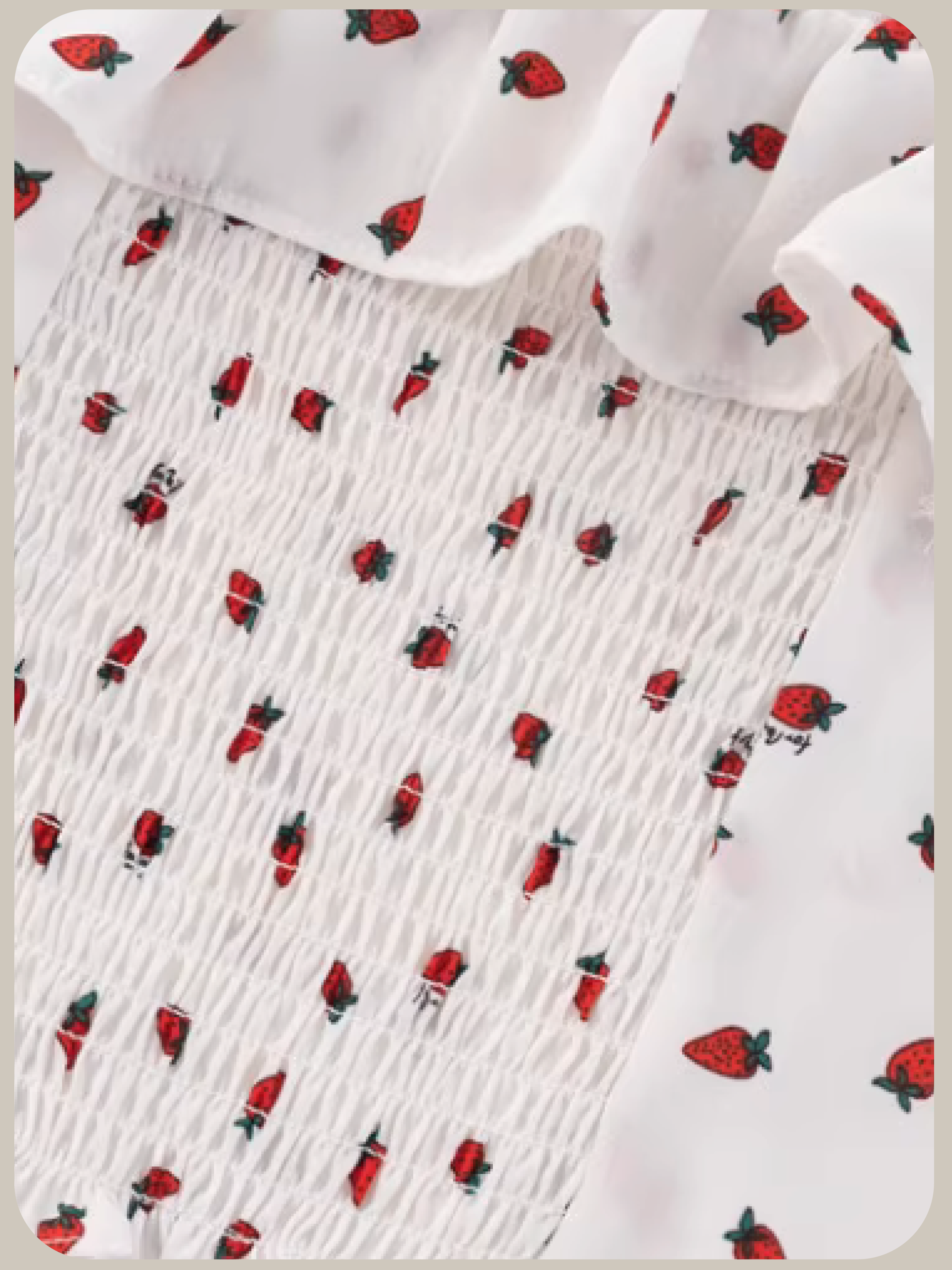 Cheerful Pattern Ruffle Short Top/柄フリルショートトップス