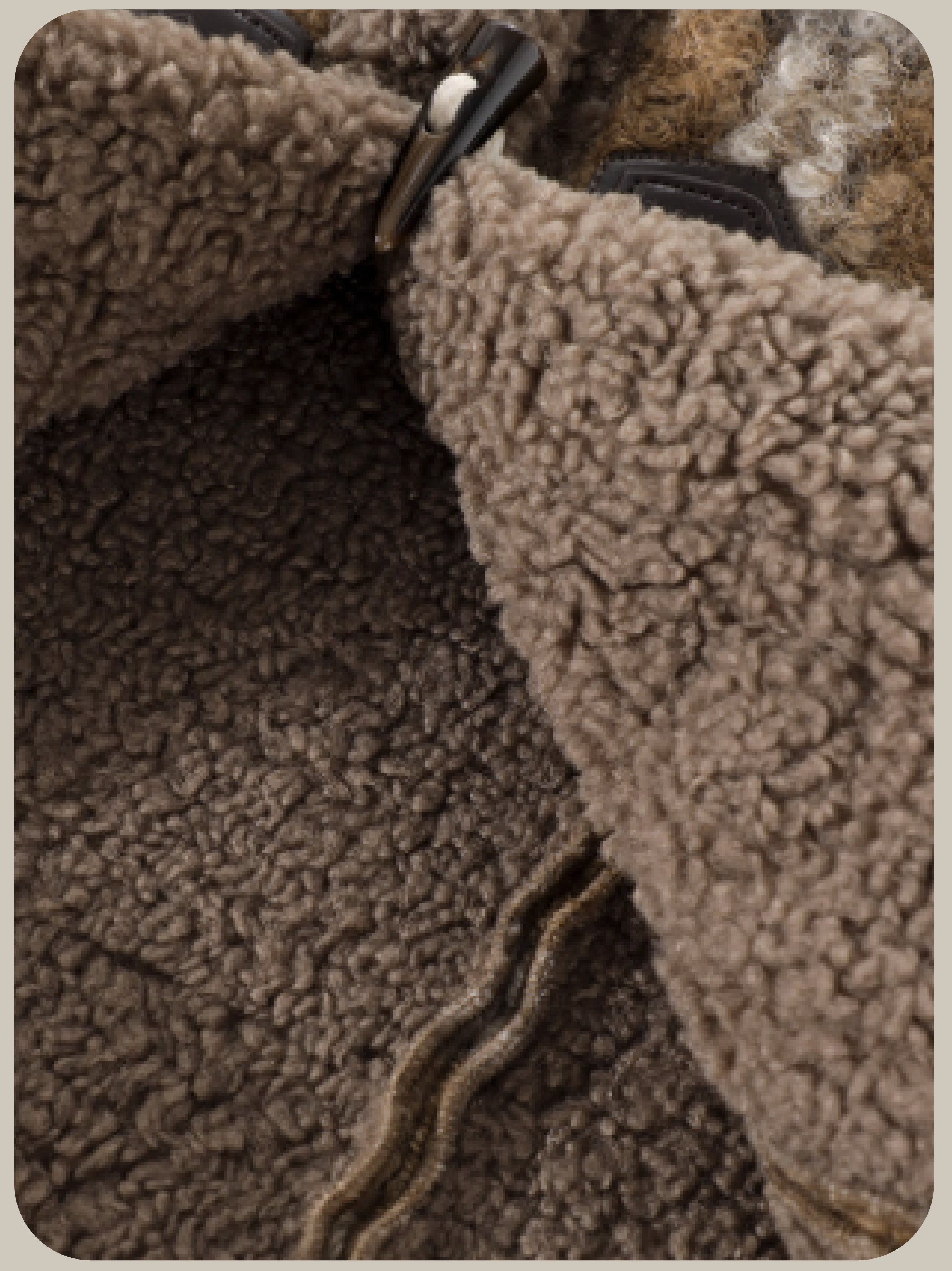 Cozy Tweed Faux Fur Coat/ツイードフェイクファーコート