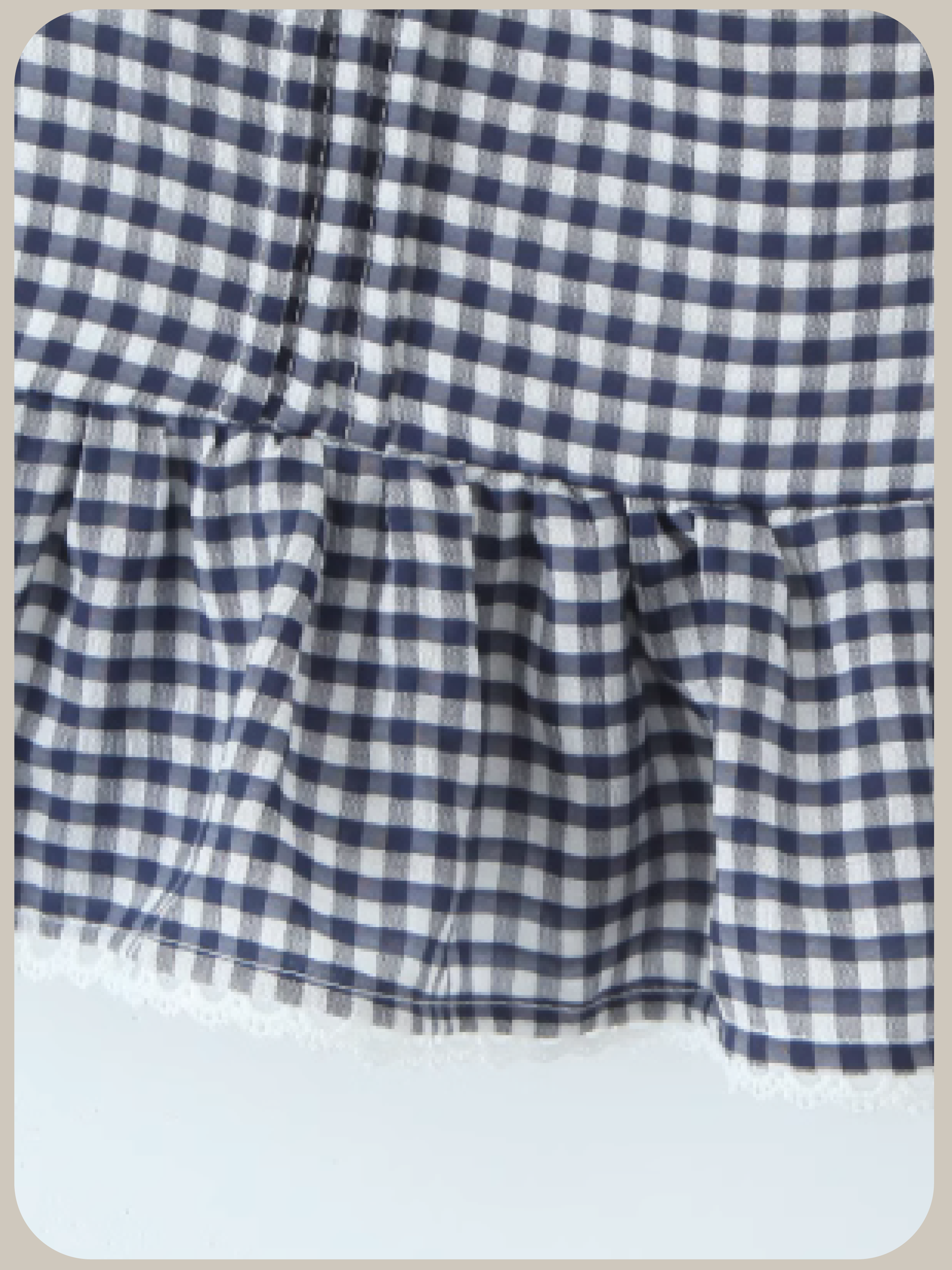 Peplum Check Vest Top/ペプラムチェックベストトップス