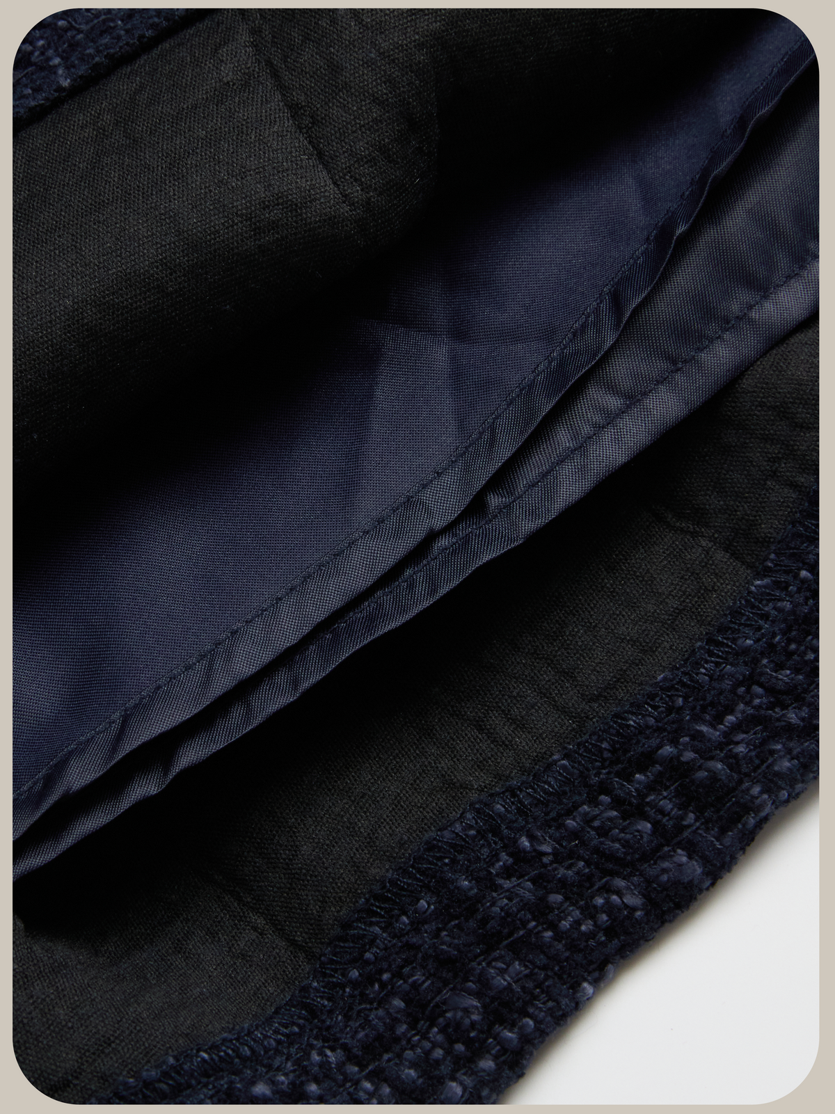 Denim Contrast Tweed Cropped Jacket Set Up/デニムツイードクロップドジャケットセットアップ