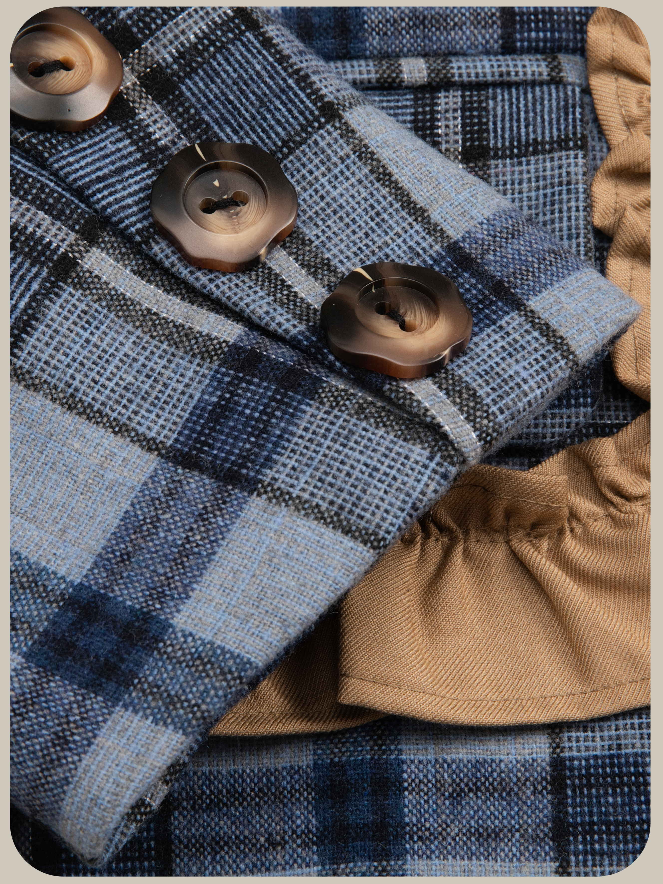 ・予約商品・Check Frill Decorate Jacket/チェック柄フリルジャケット