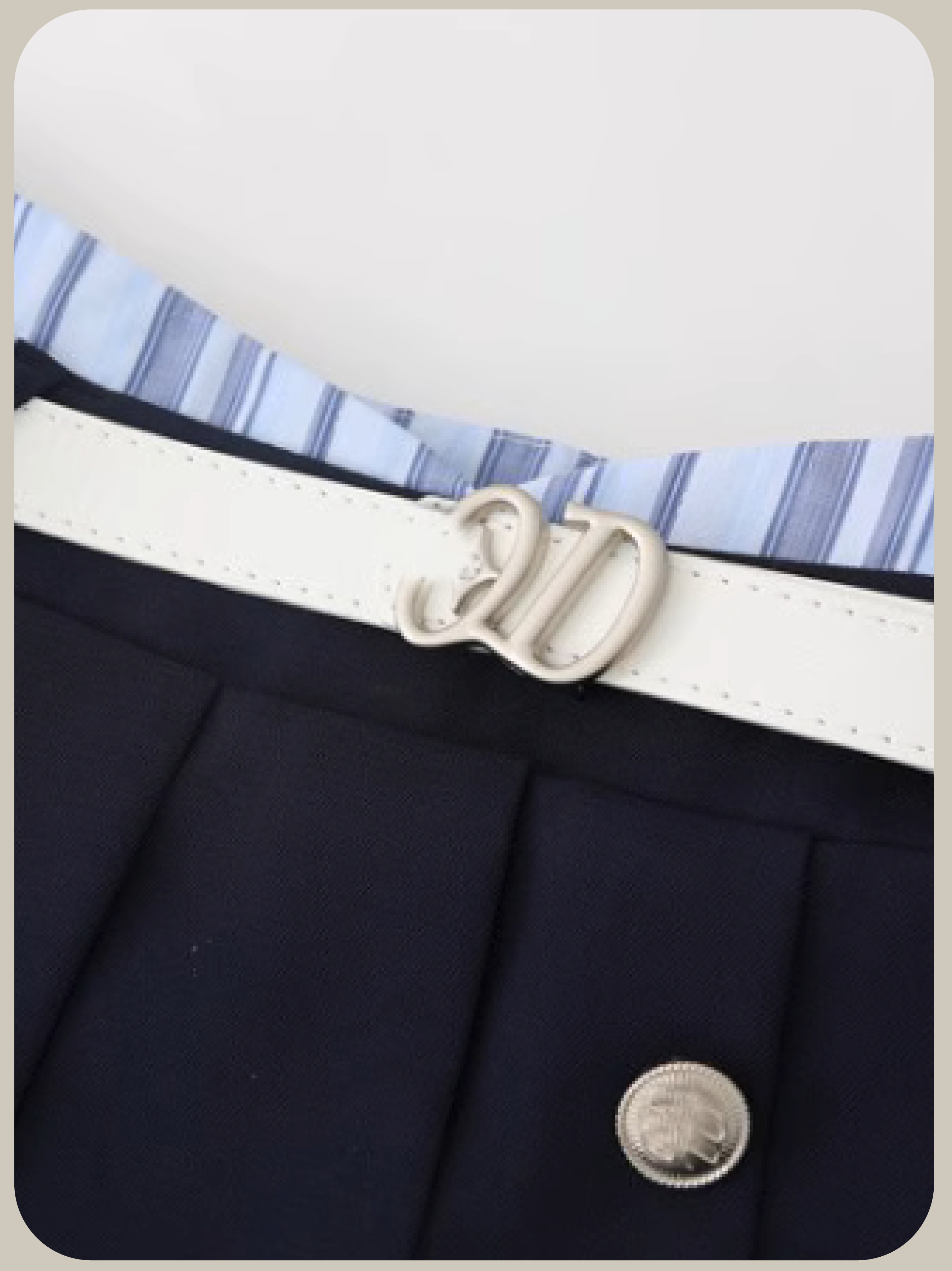 Preppy Stripe Stitching Jacket Set-Up/プレッピーストライプステッチジャケットセットアップ