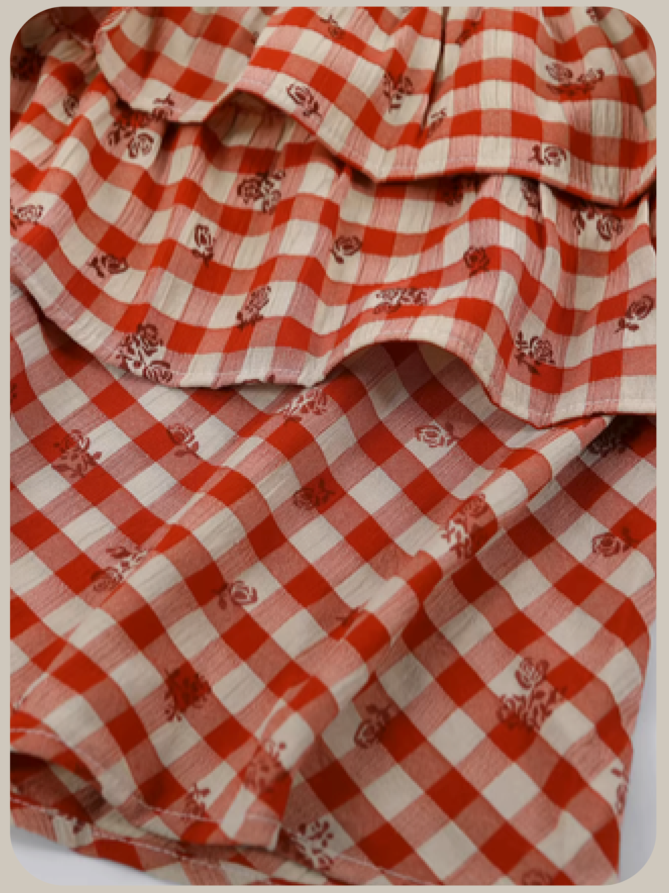 Sweet Ruffle Vichy Check Set Up/スイートフリルヴィシーチェックセットアップ