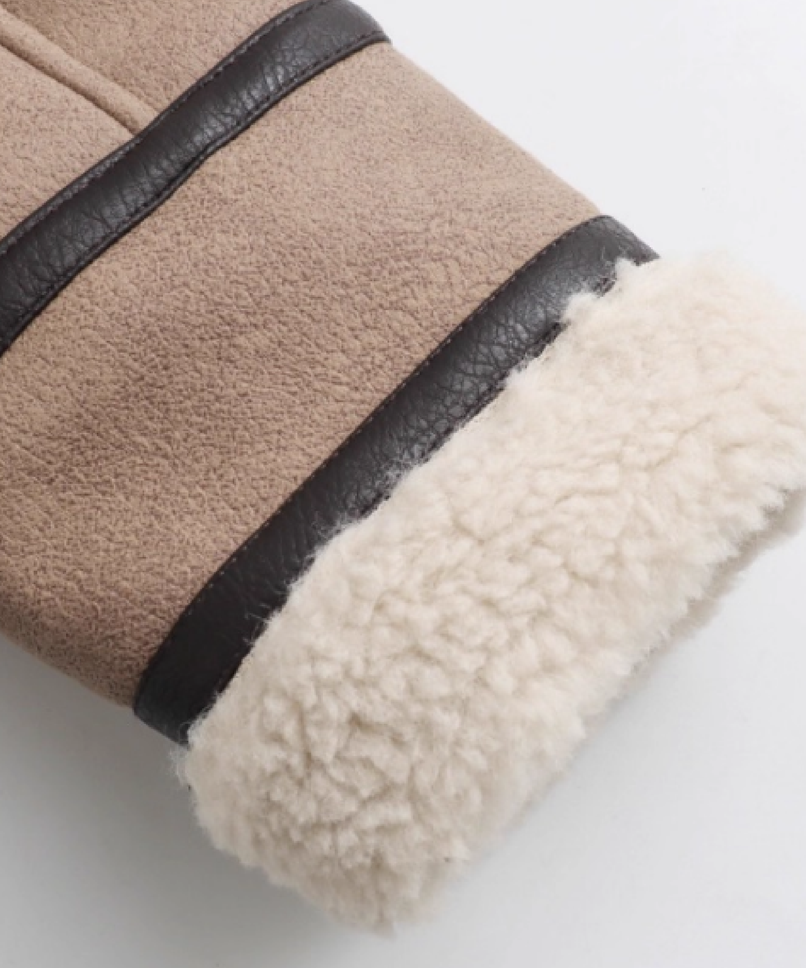 Faux Fur PU Belt Coat