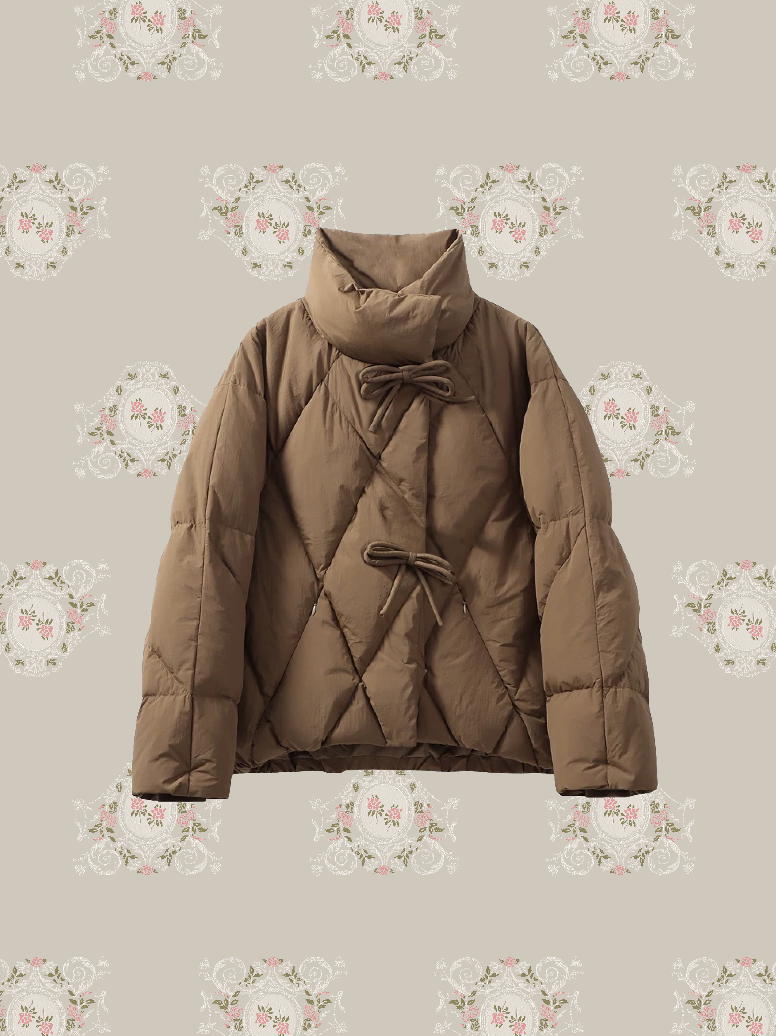 Quilting Ribbon Puffer Duck Down Jacket キルティングリボンパファーダックダウンジャケット