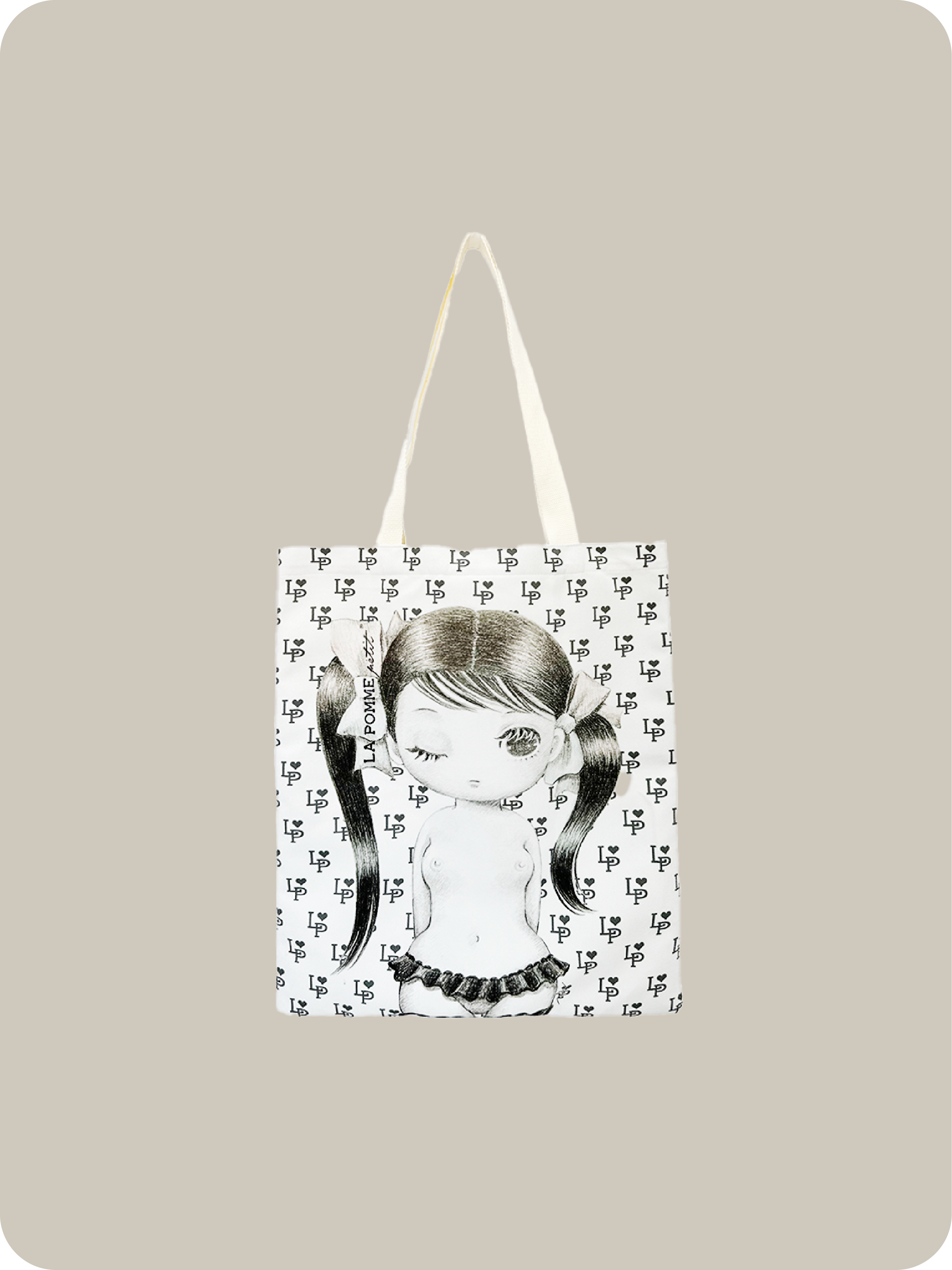 MURAKAMI MOE LA POMME petit Collaboration Girls Big Tote Bag