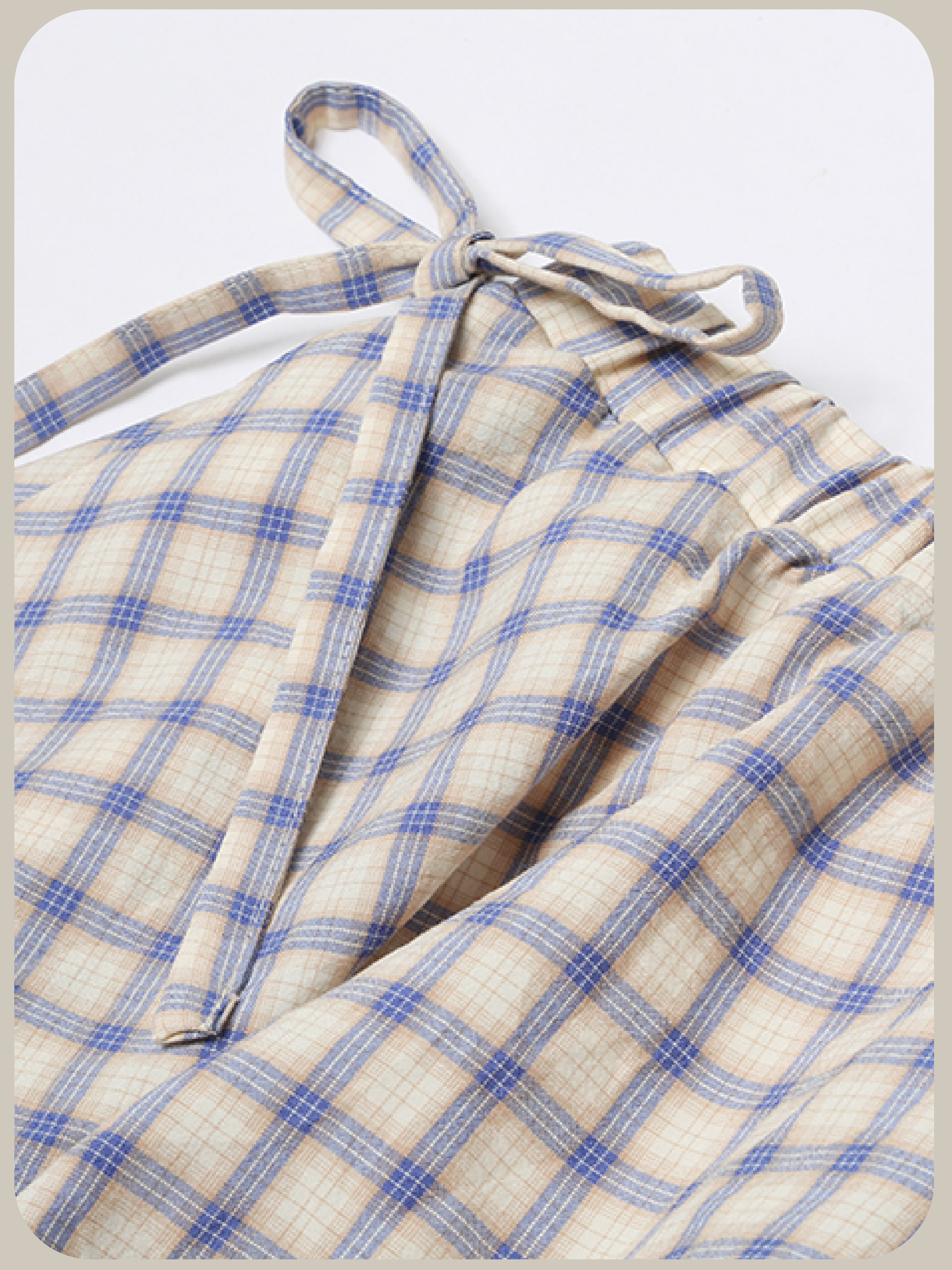 Gingham Check Baloon Skirt