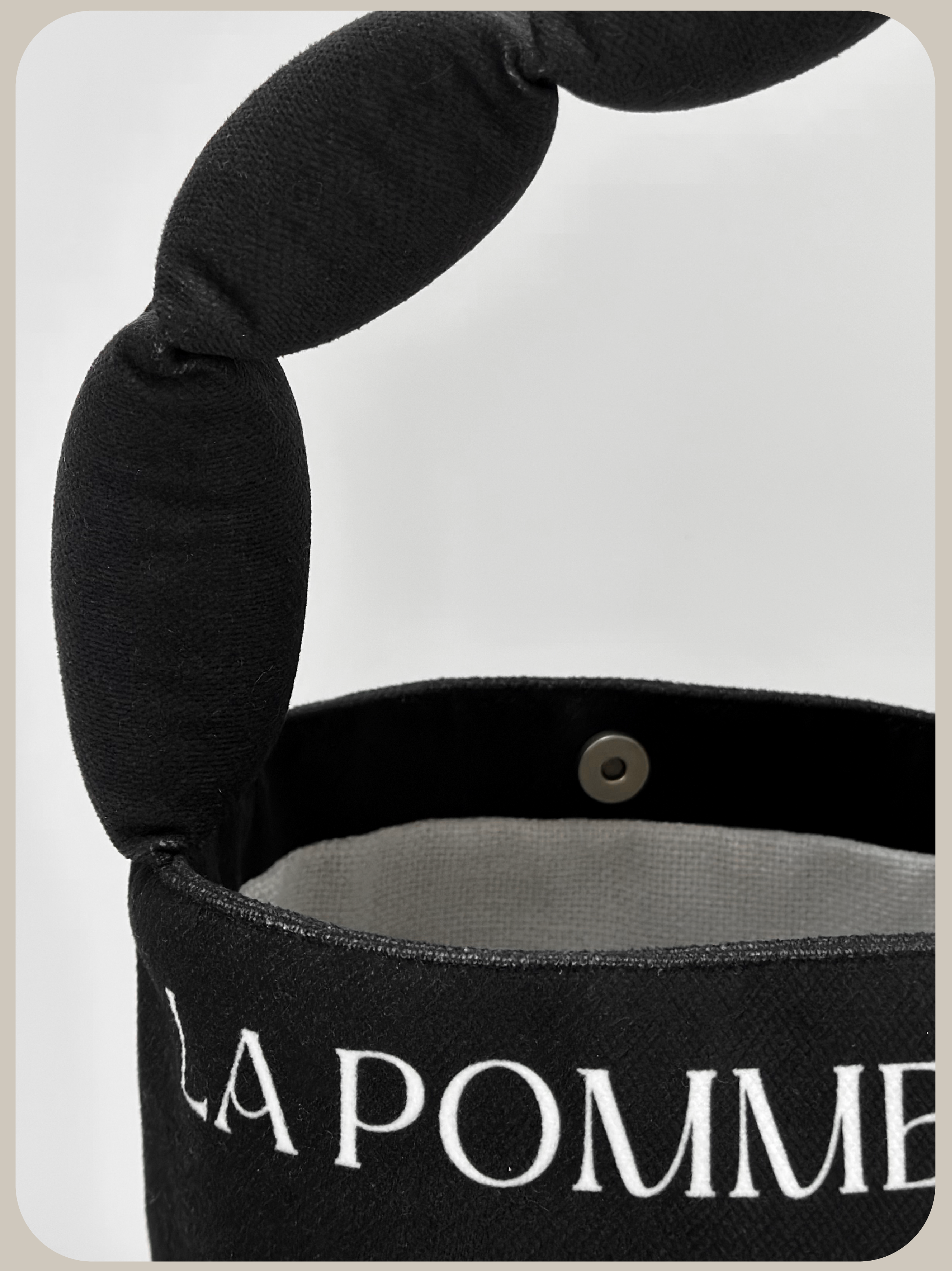 LA POMME petit Puffy Strap Bucket Bag.