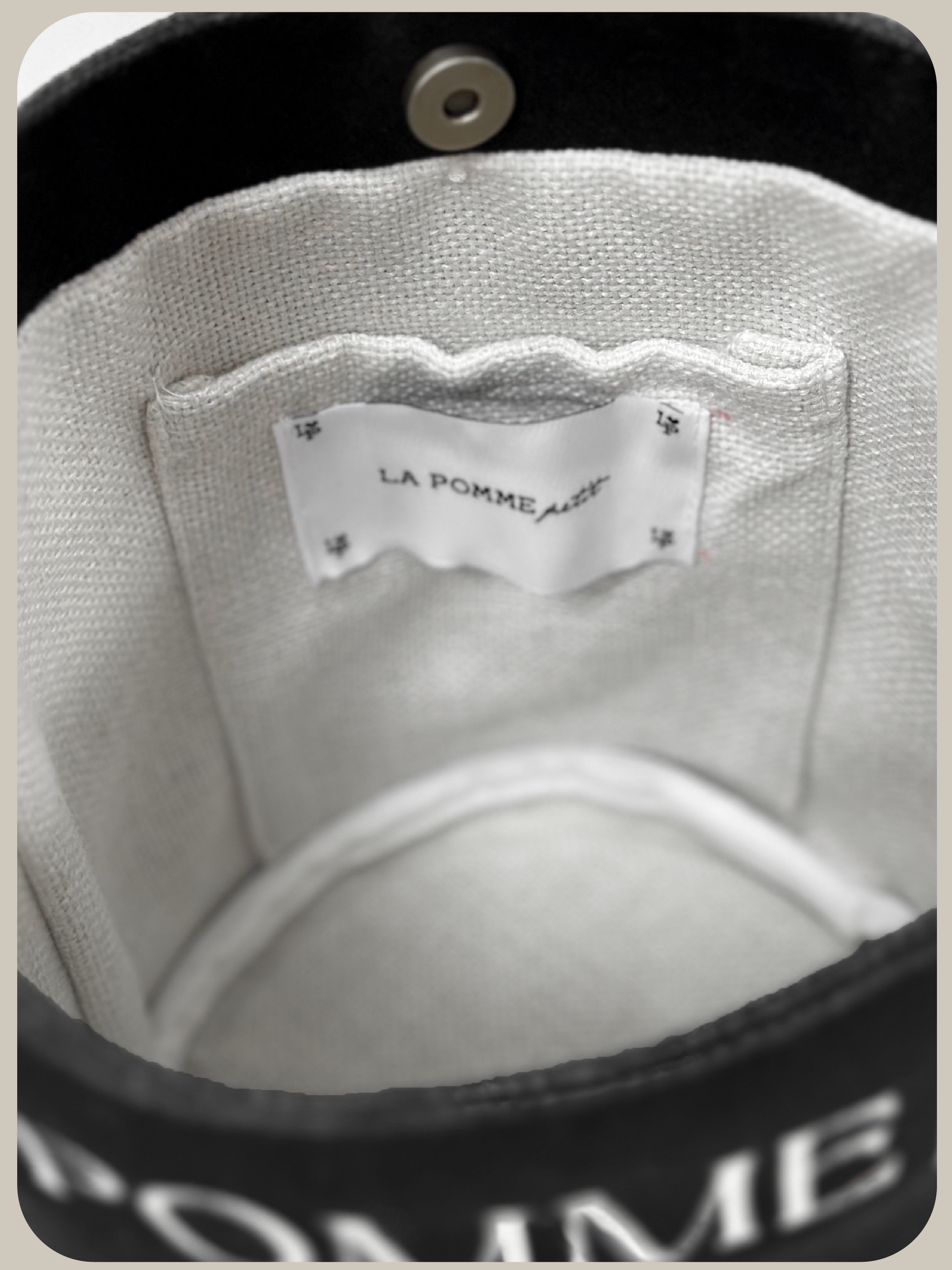 LA POMME petit Puffy Strap Bucket Bag.