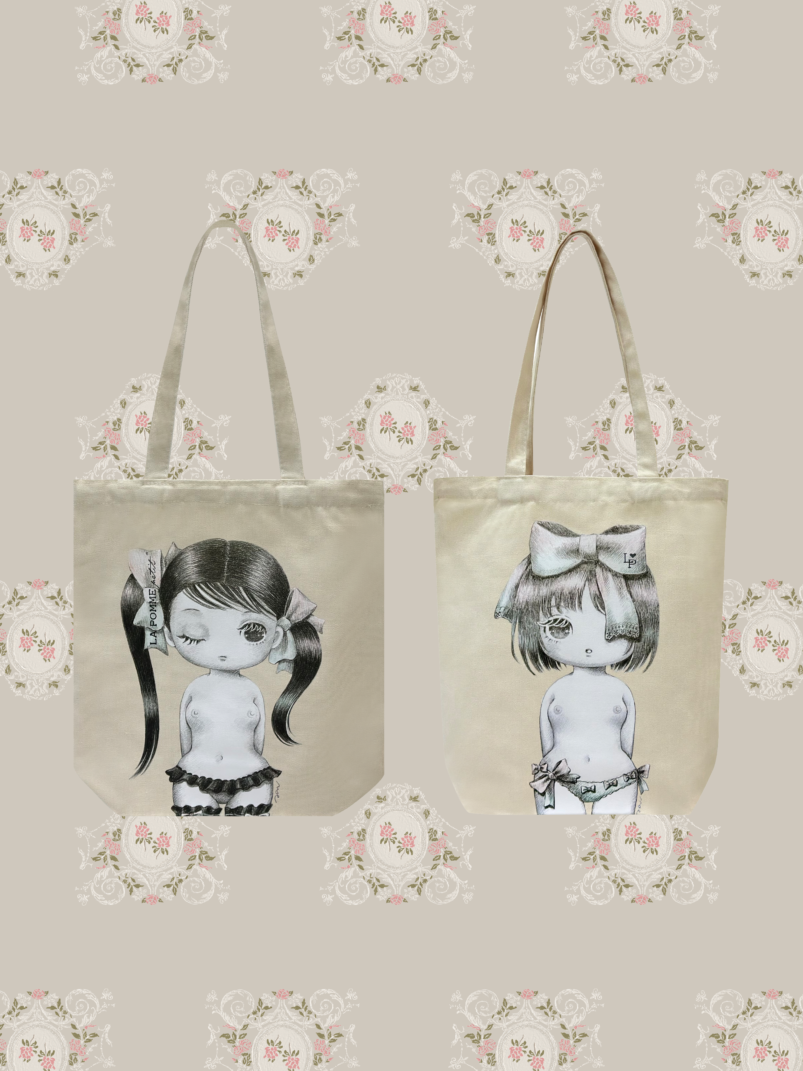 MURAKAMI MOE LA POMME petit Collaboration Girls Tote Bag