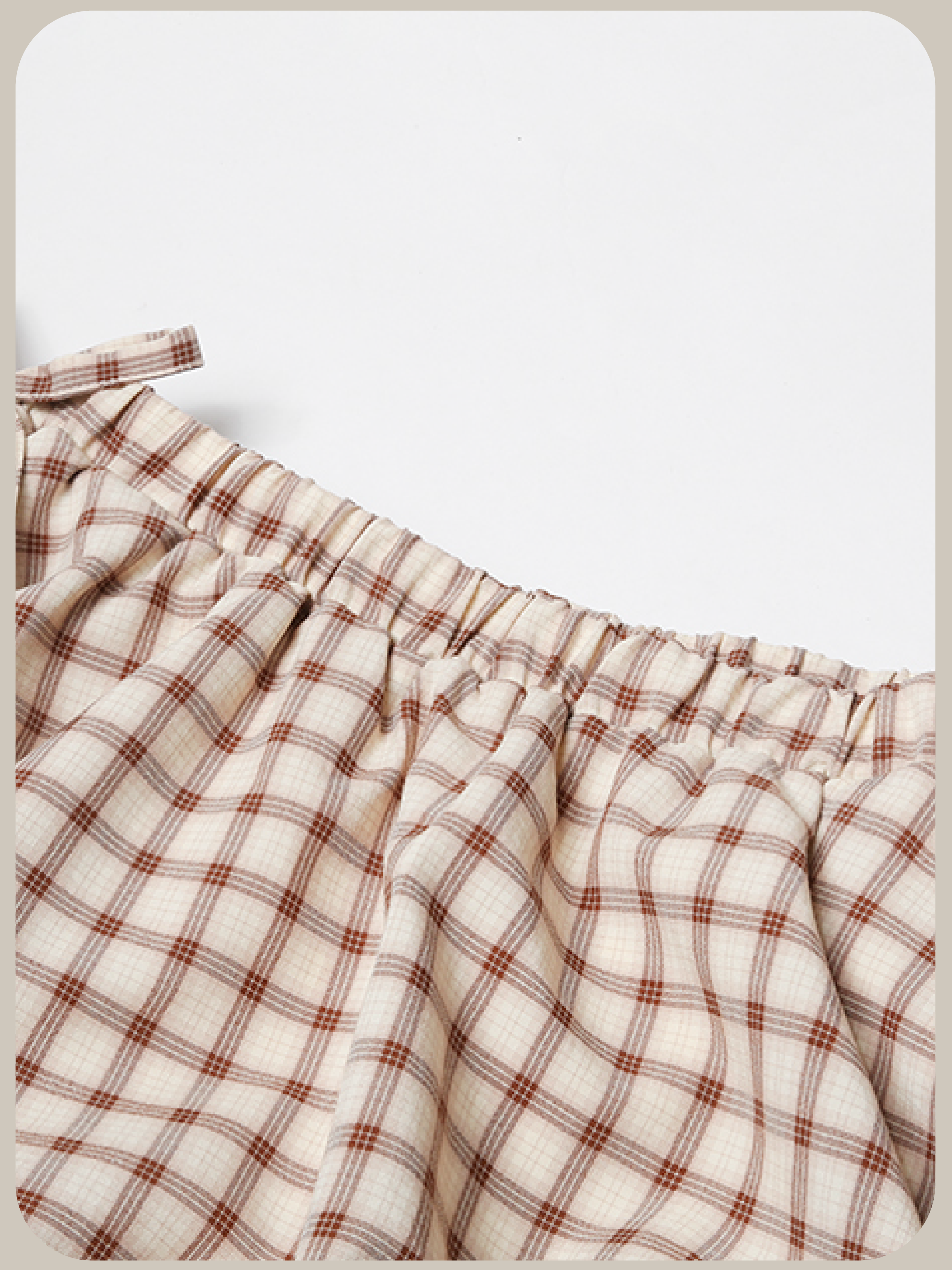 Gingham Check Baloon Skirt