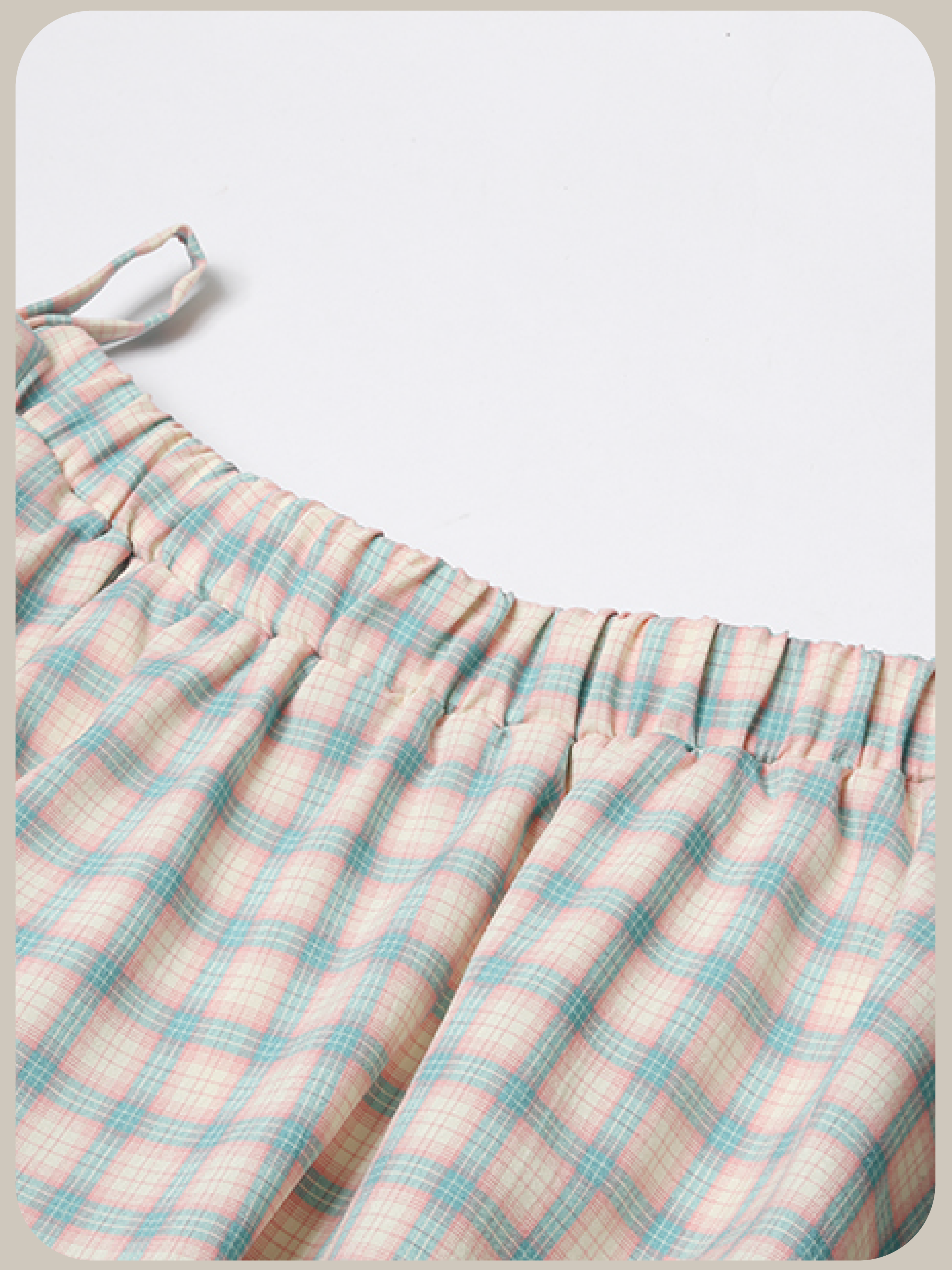 Gingham Check Baloon Skirt