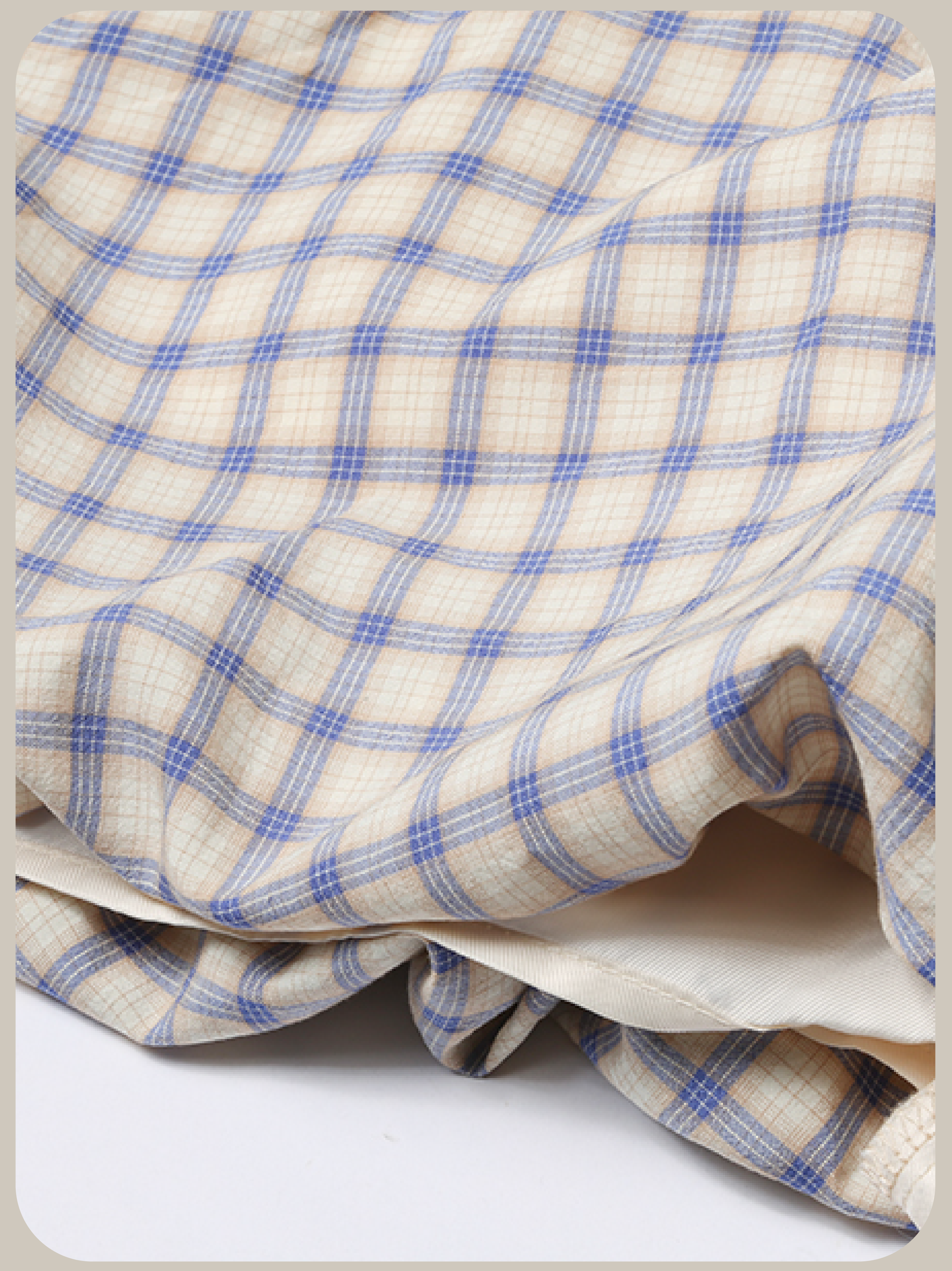 Gingham Check Baloon Skirt