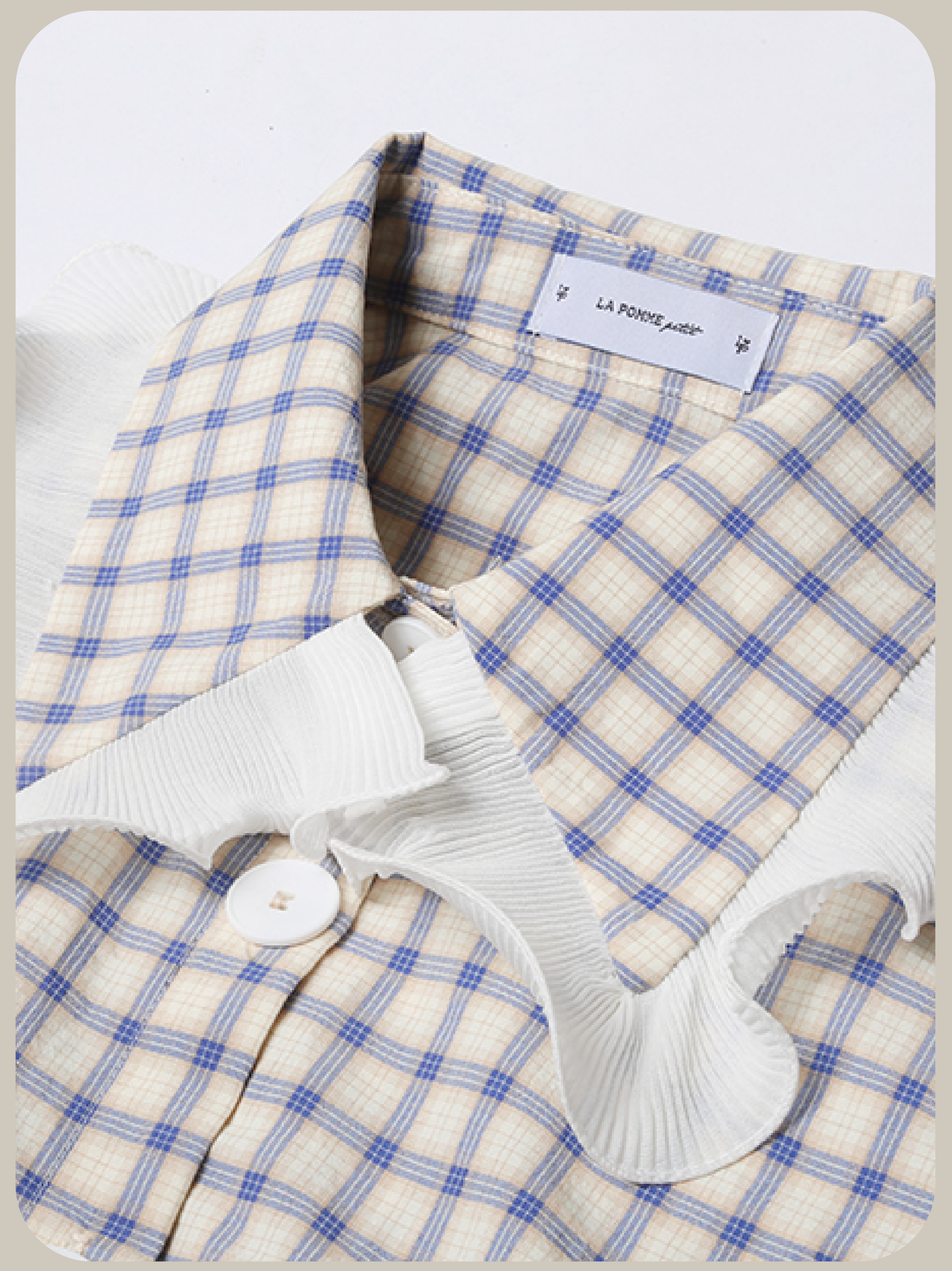 Asymmetric Pocket Check Dress