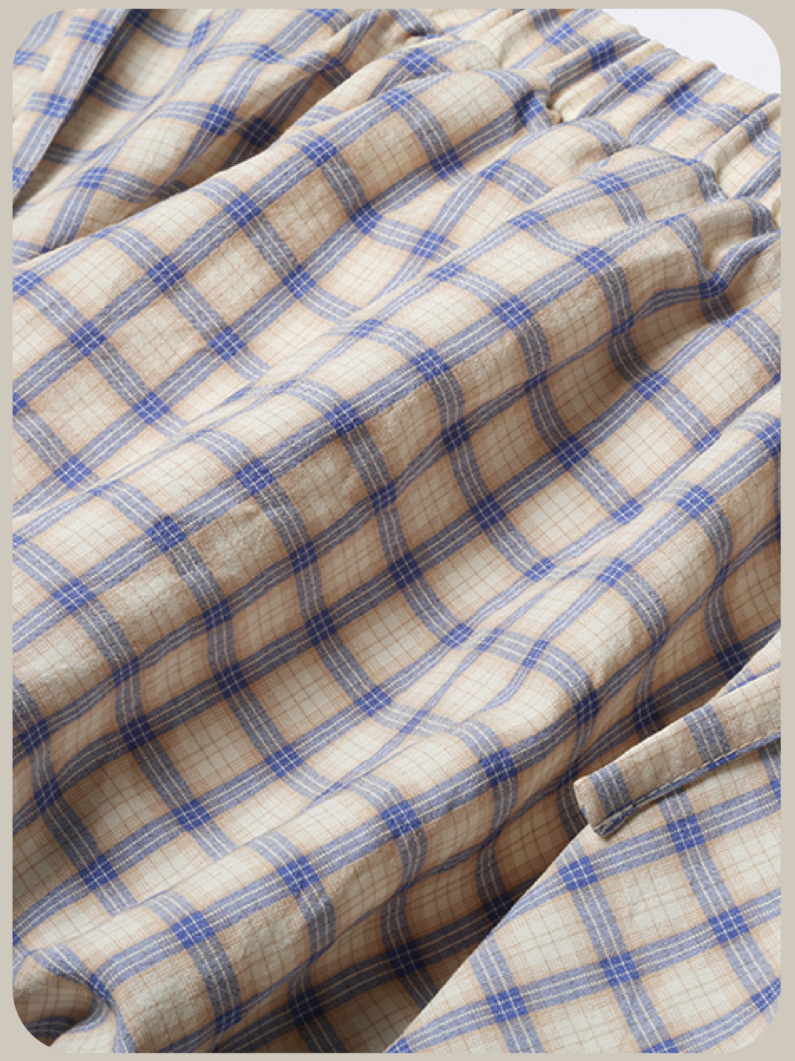 Gingham Check Baloon Skirt