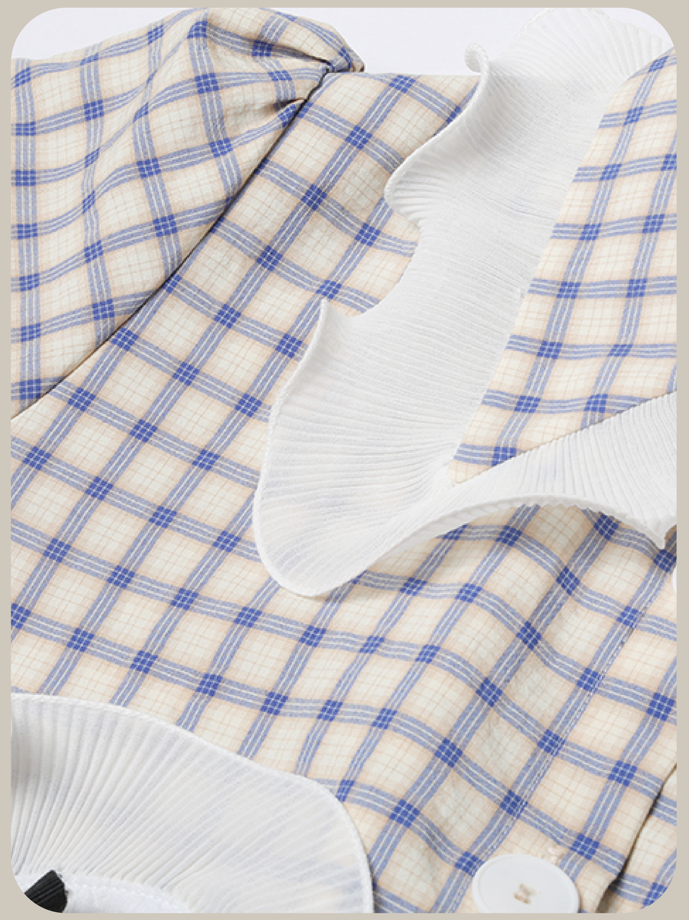 Asymmetric Pocket Check Dress