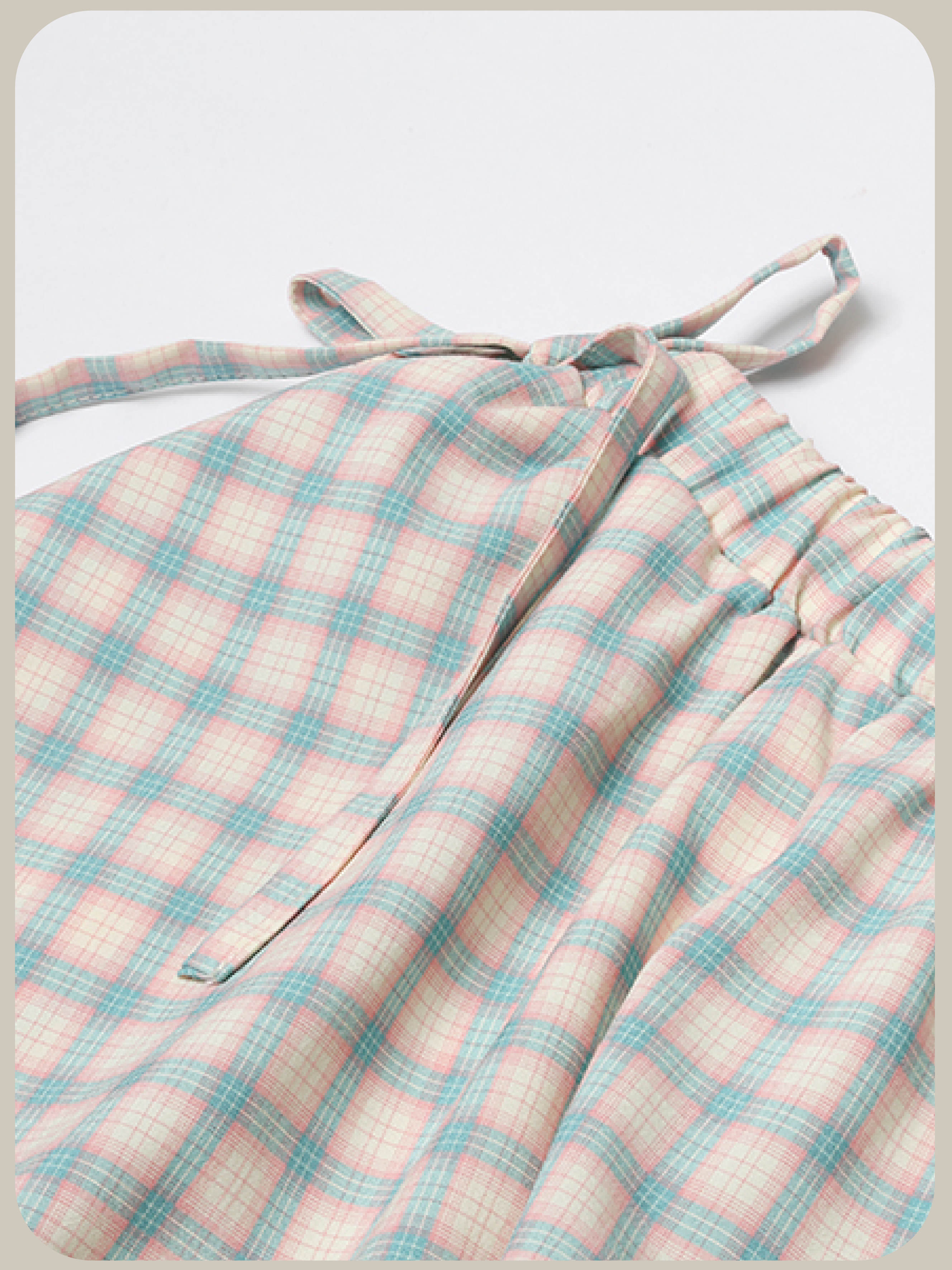 Gingham Check Baloon Skirt