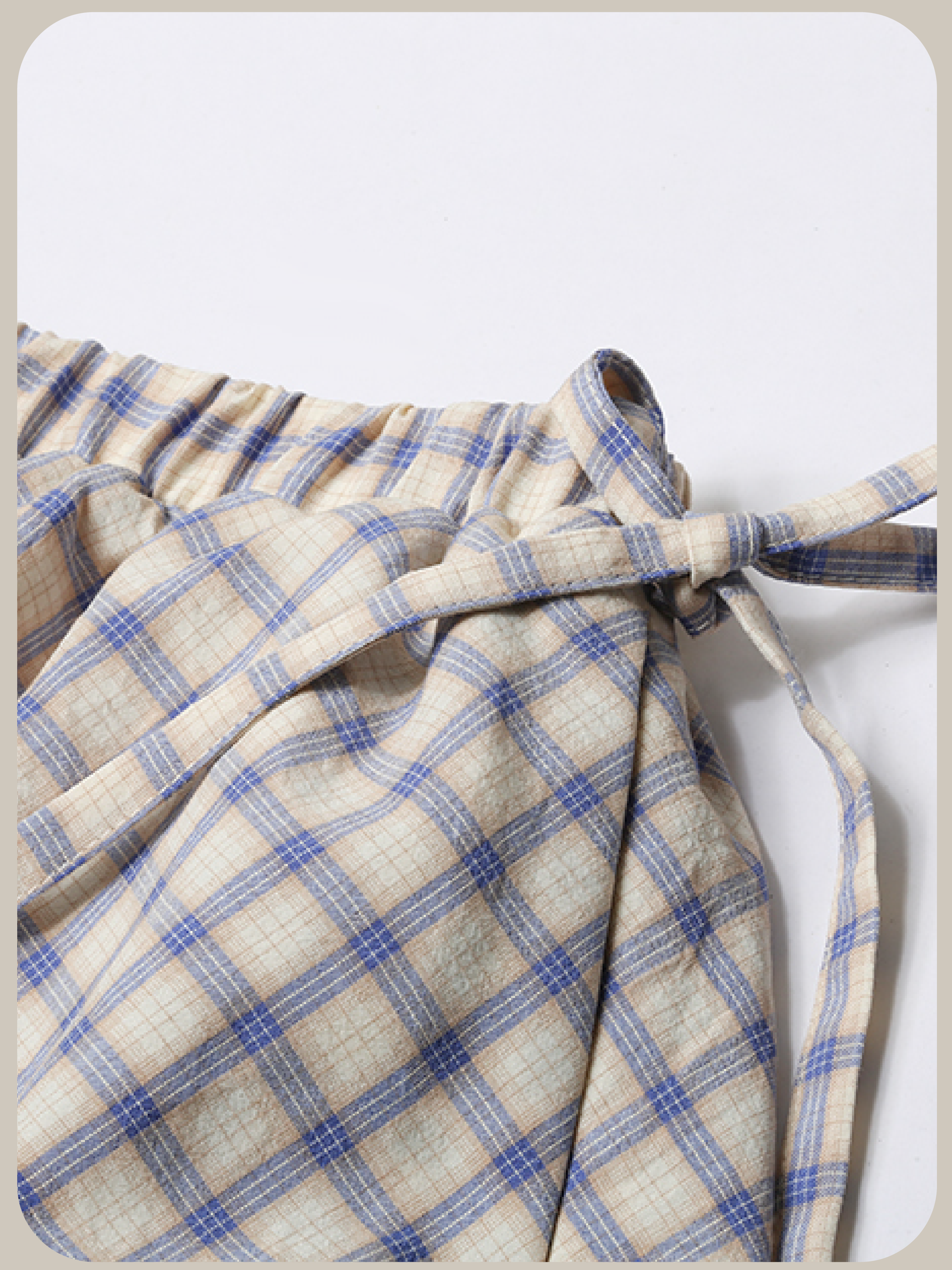 Gingham Check Baloon Skirt