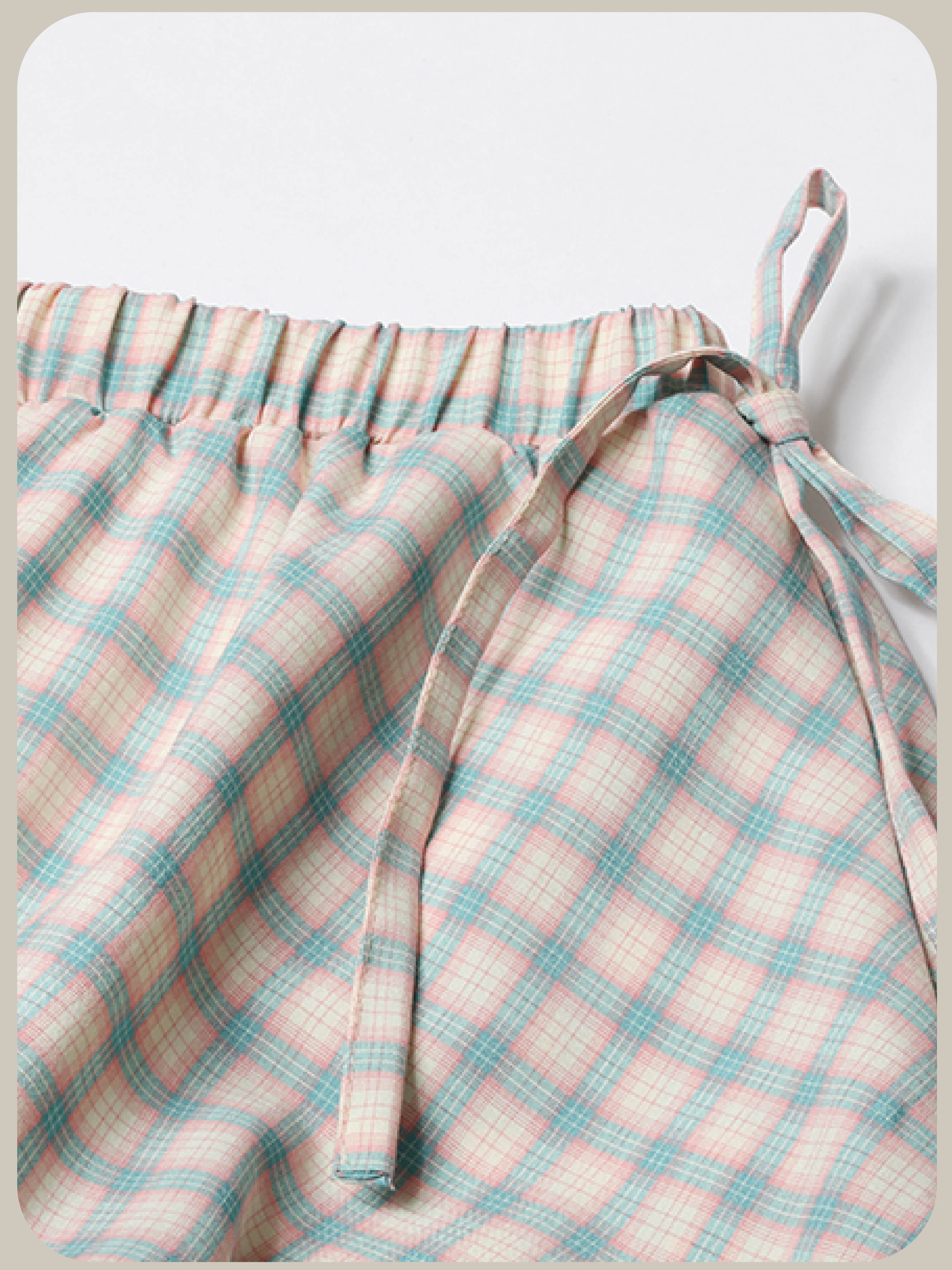 Gingham Check Baloon Skirt