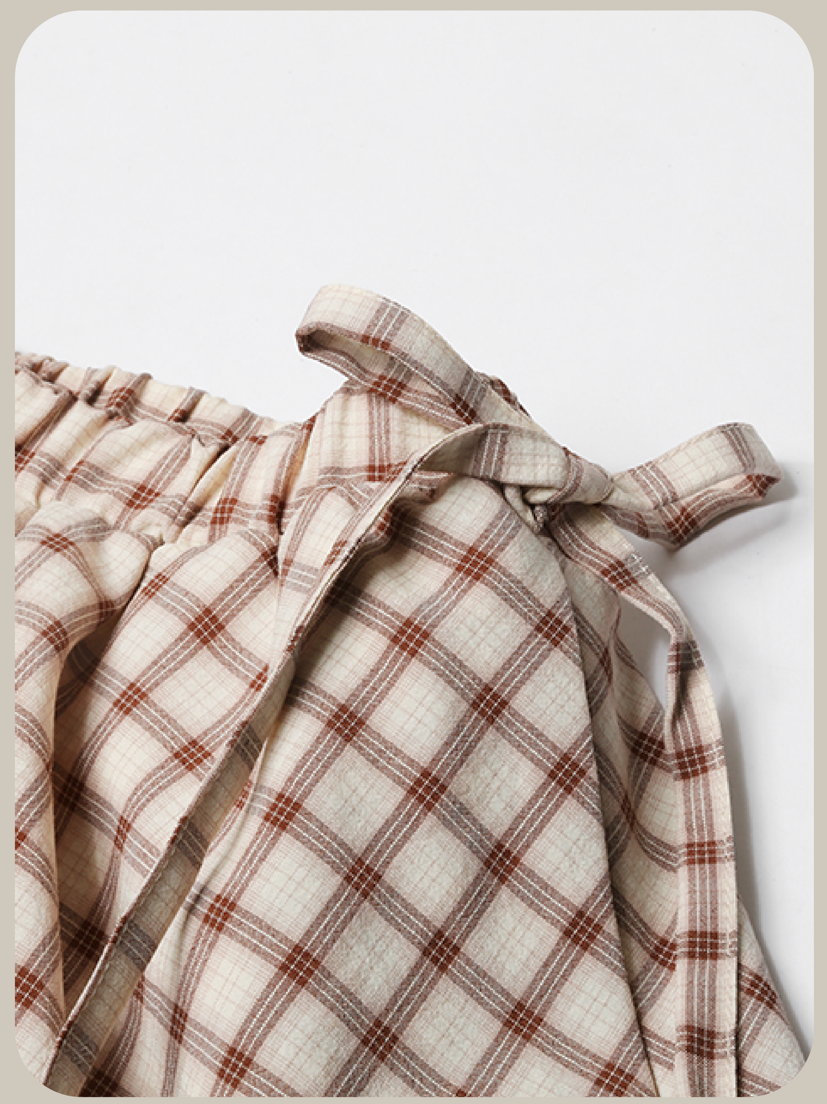 Gingham Check Baloon Skirt