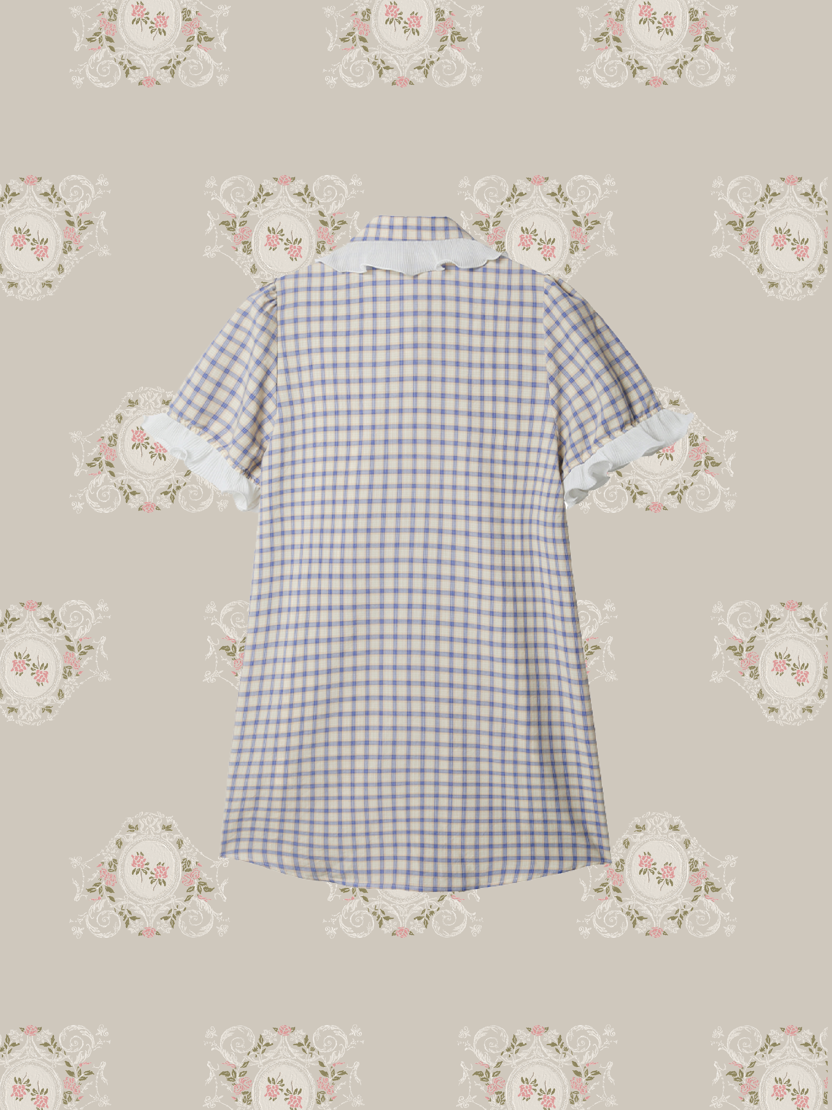 Asymmetric Pocket Check Dress