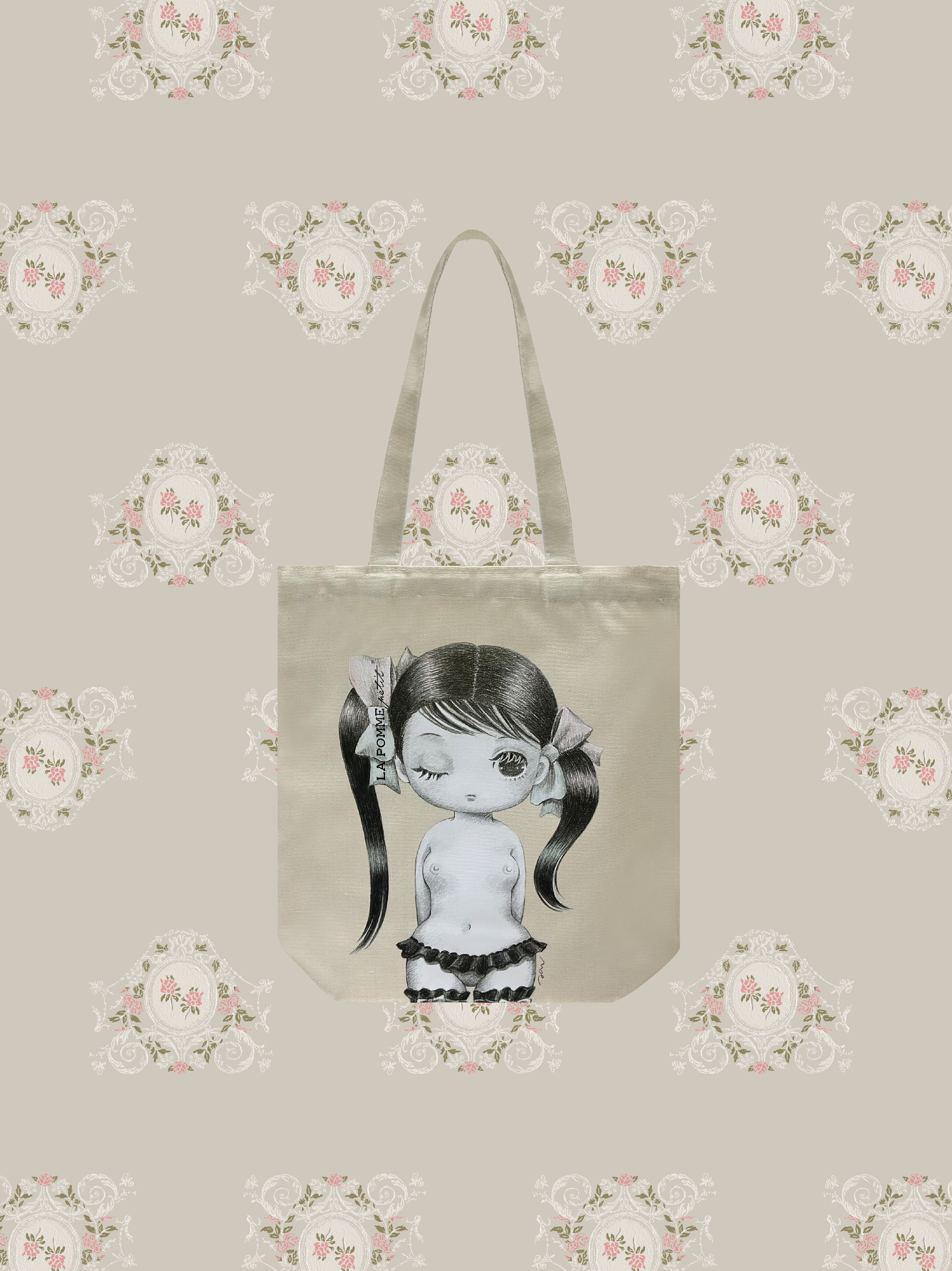 MURAKAMI MOE LA POMME petit Collaboration Girls Tote Bag