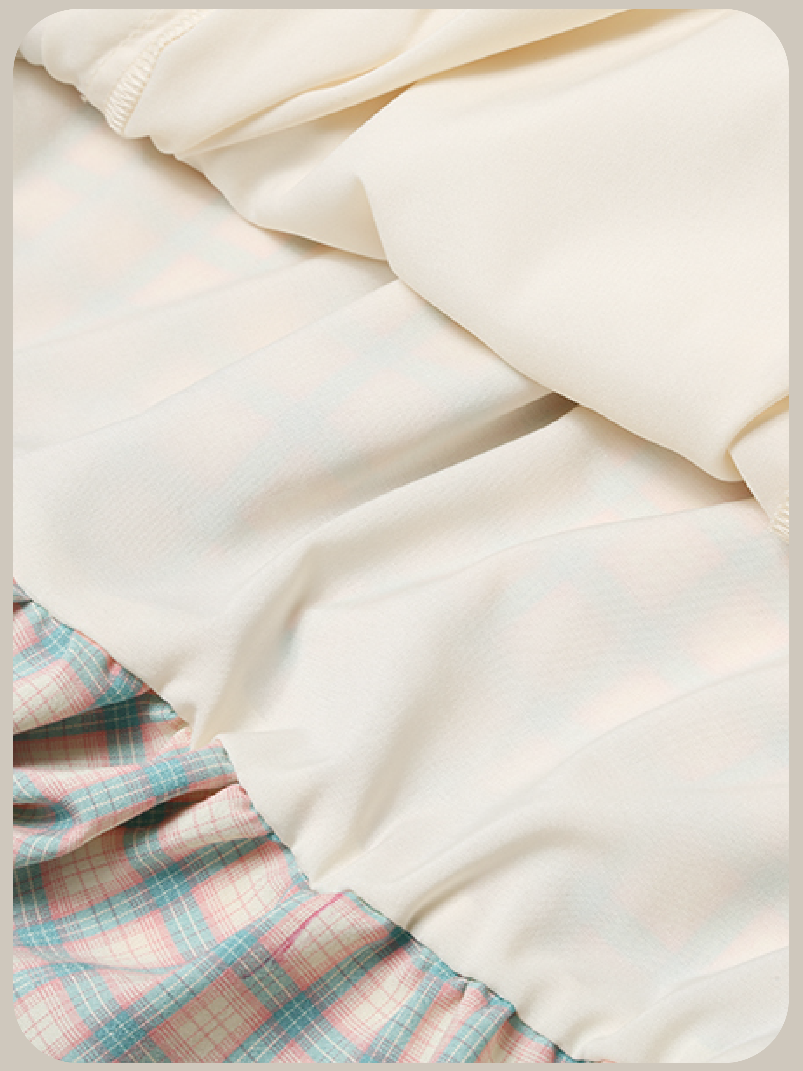 Gingham Check Baloon Skirt