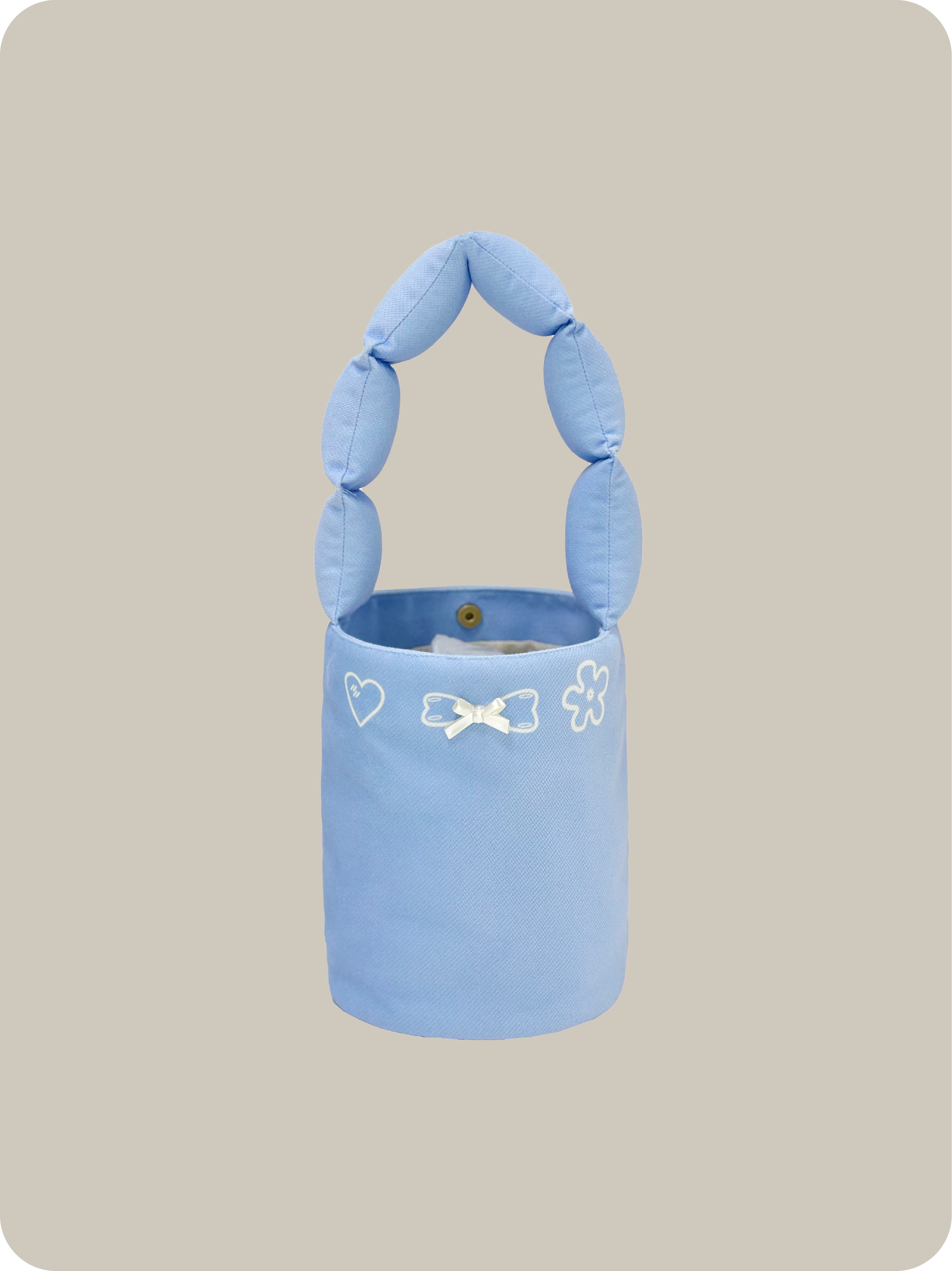 LA POMME petit Puffy Strap Bucket Bag.