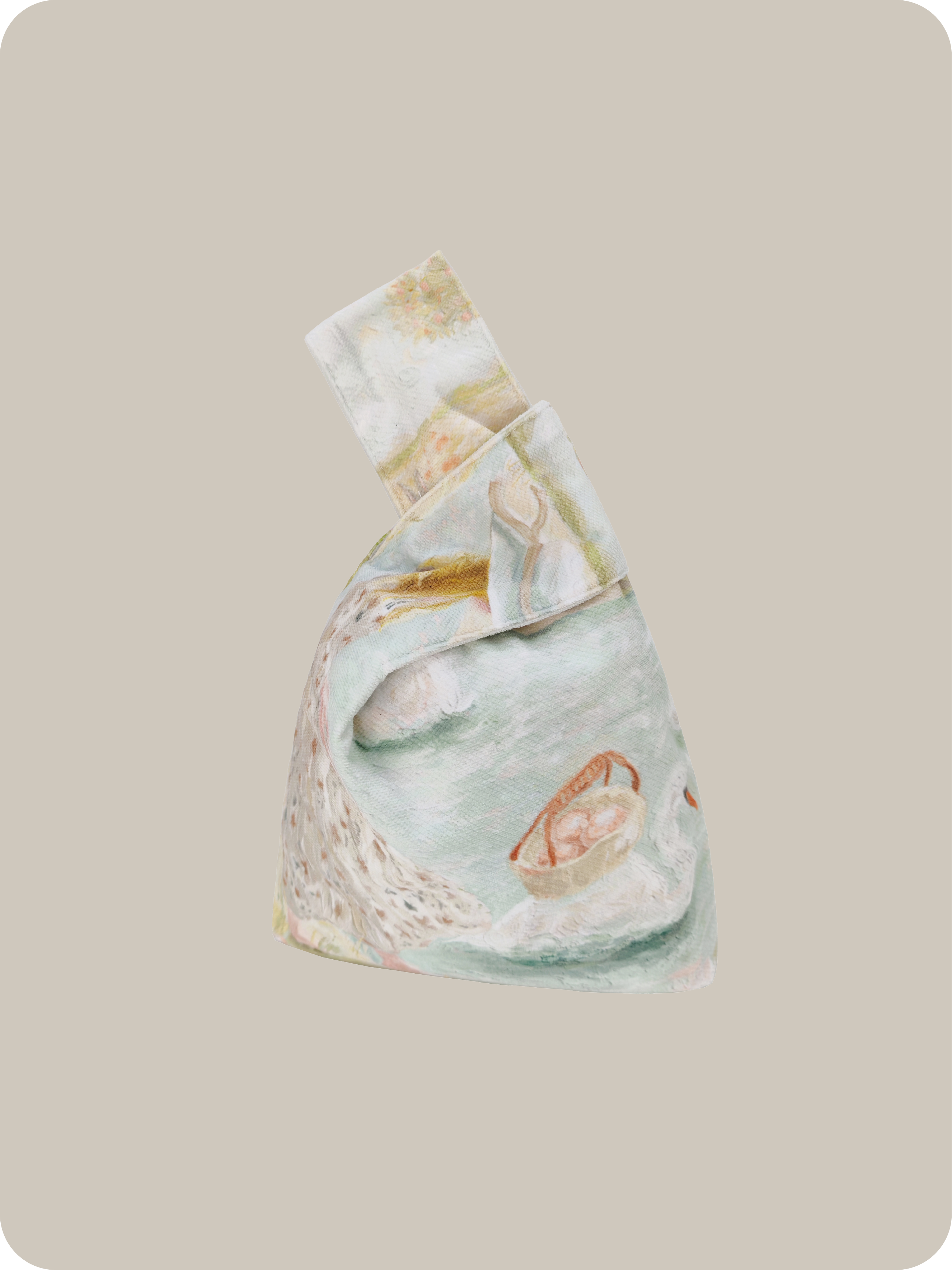 LA POMME petit Velvet Stroke Wrist Bag.