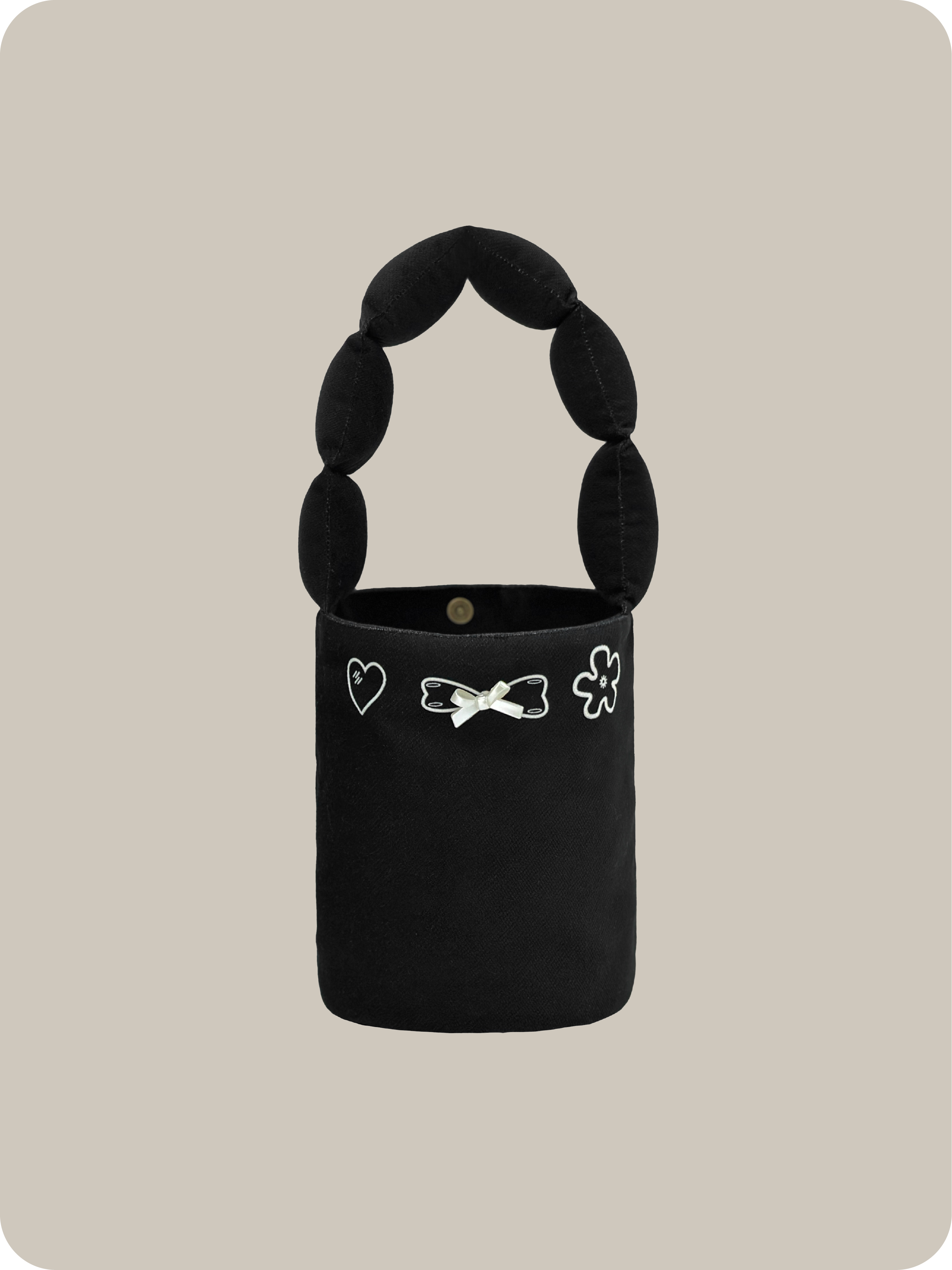 LA POMME petit Puffy Strap Bucket Bag.