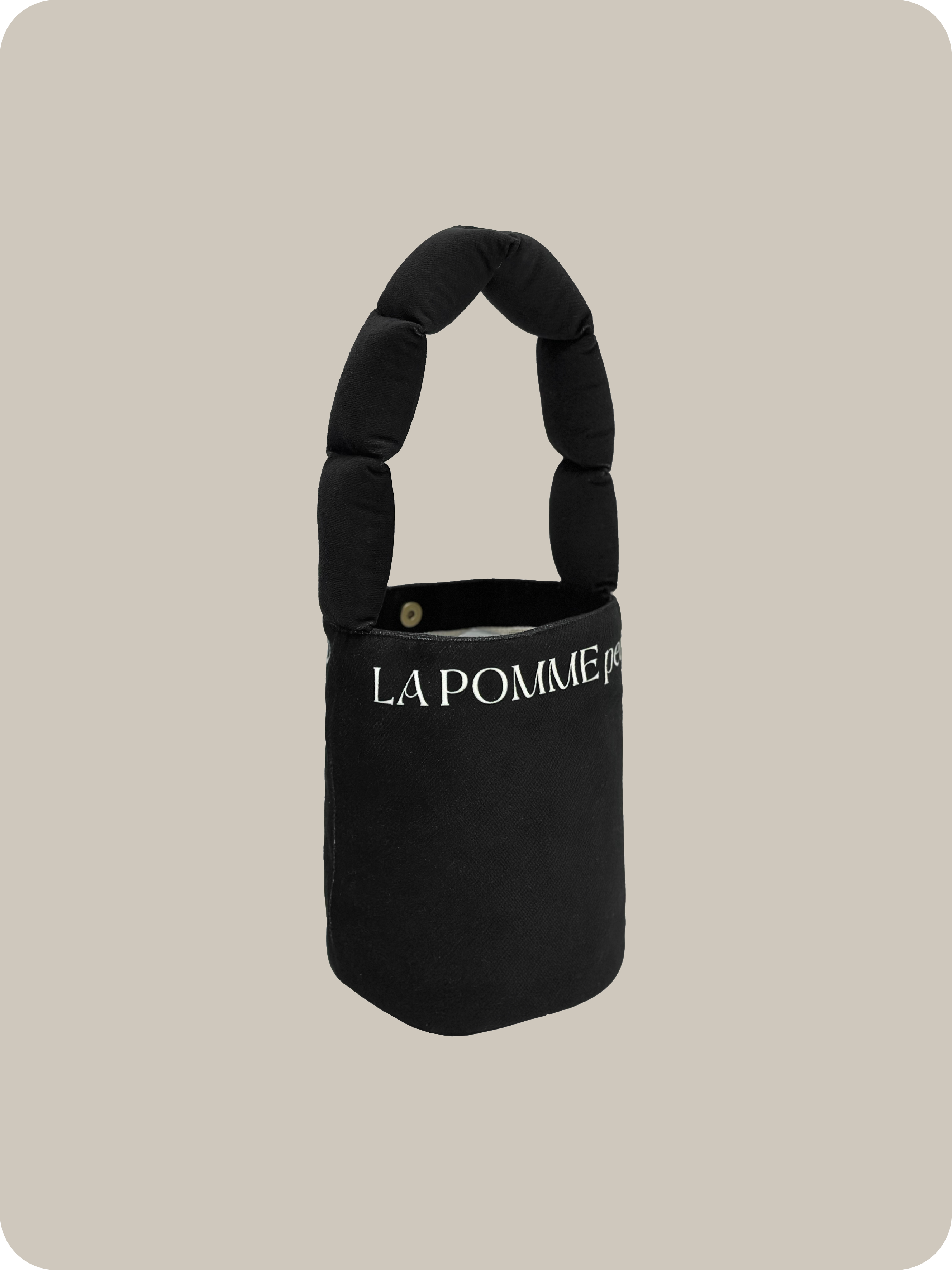 LA POMME petit Puffy Strap Bucket Bag.