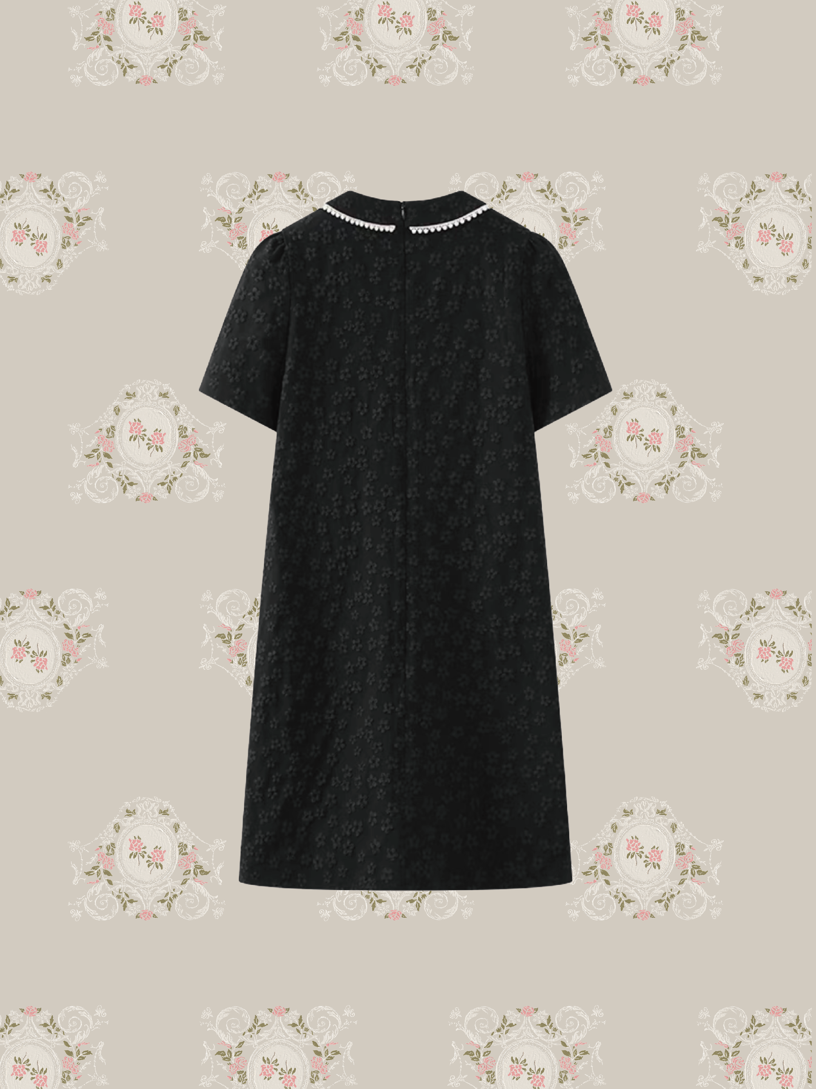 Ribbon Flower Jacquard Dress/リボンフラワージャカードドレス