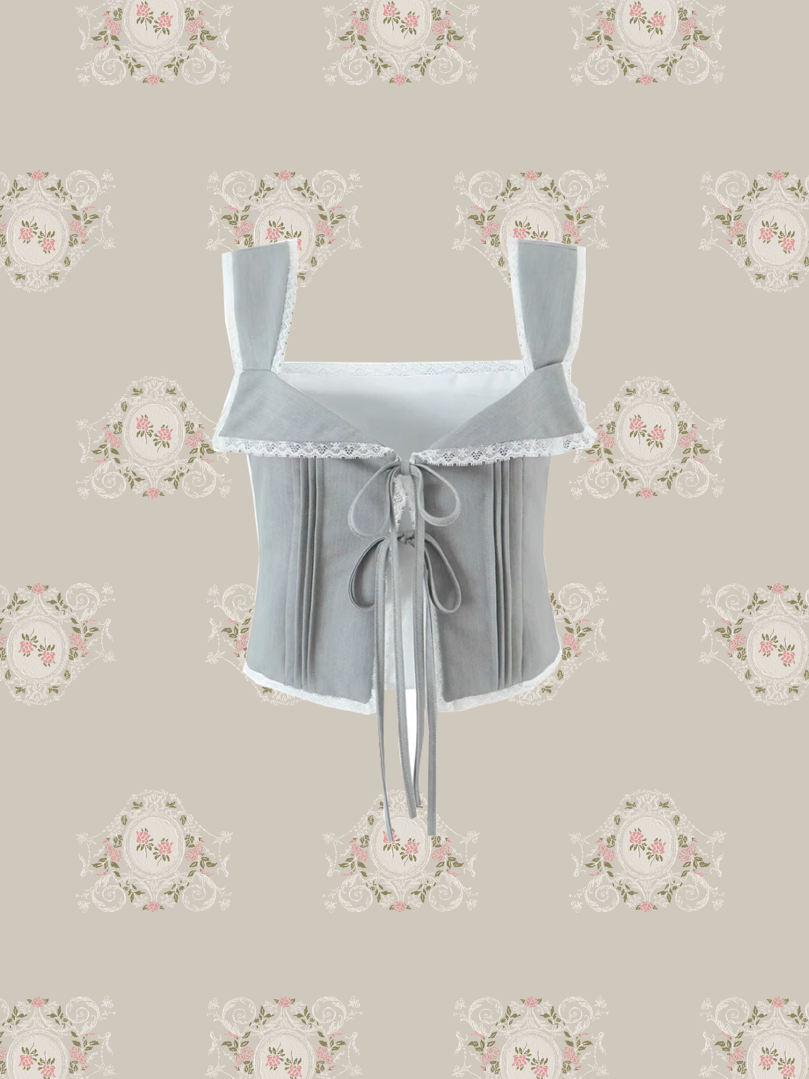 French Lace Up Cami Top/フレンチレースアップキャミソールトップ